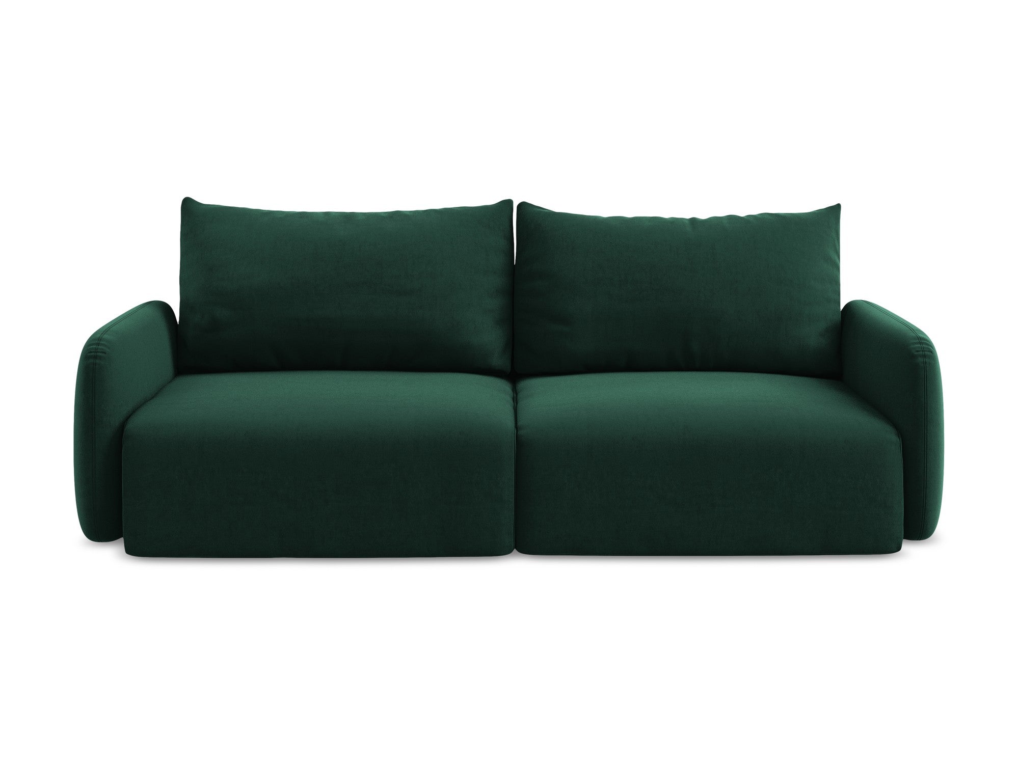 Velvet 3-Seater Sofa with Sleeping Function KALENA in Bottle Green