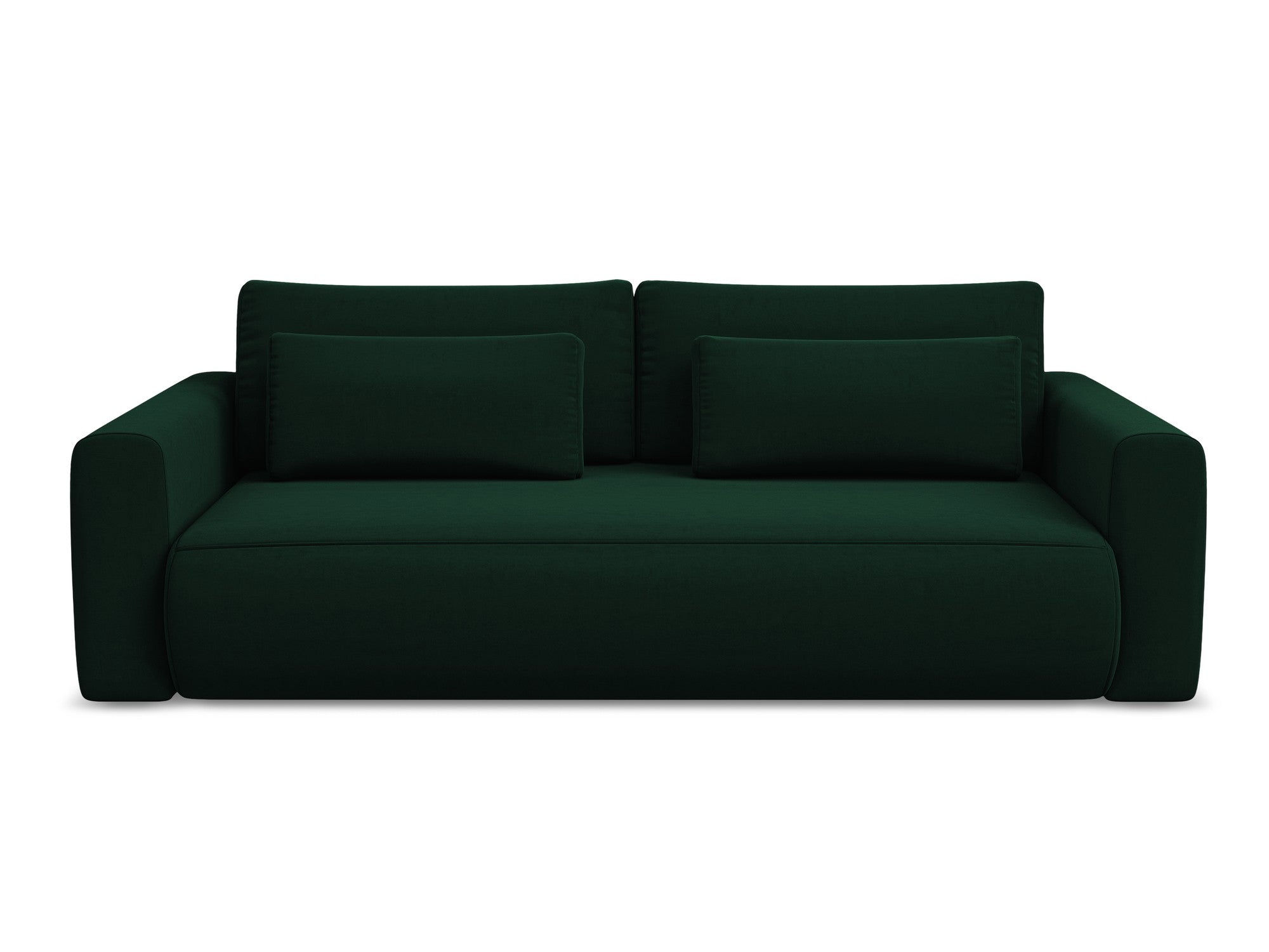 Velvet 3-Seater Sofa with Sleeping Function KAPUA Bottle Green