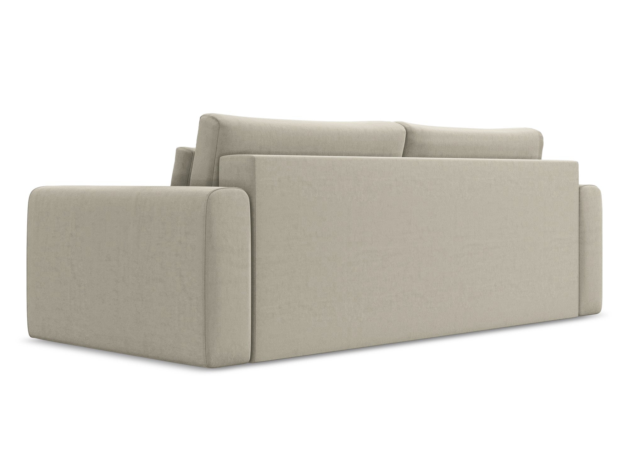 Velvet 3-Seater Sofa with Sleeping Function KAPUA Pearl