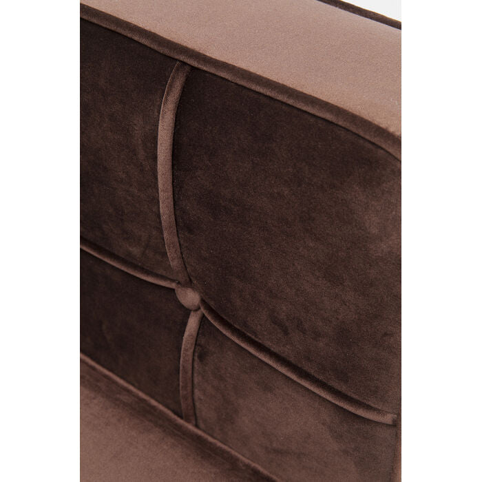 Chocolate brown loft armchair with a golden base
