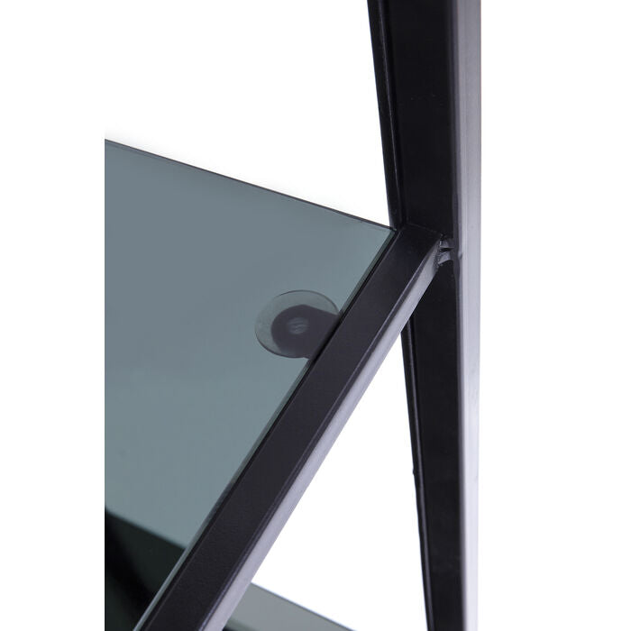 Black loft bookcase