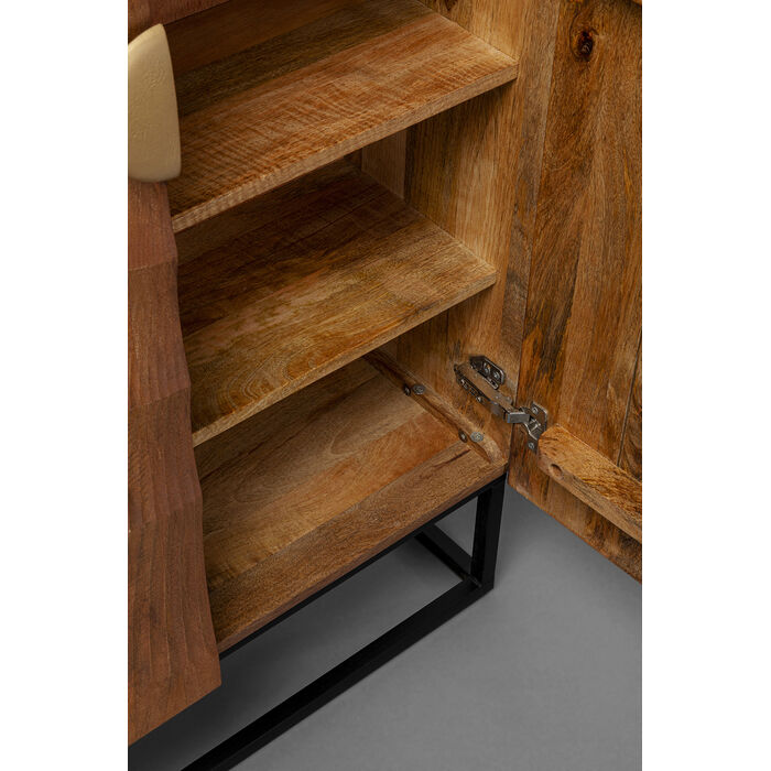 Madeira wardrobe solid wood with a black base