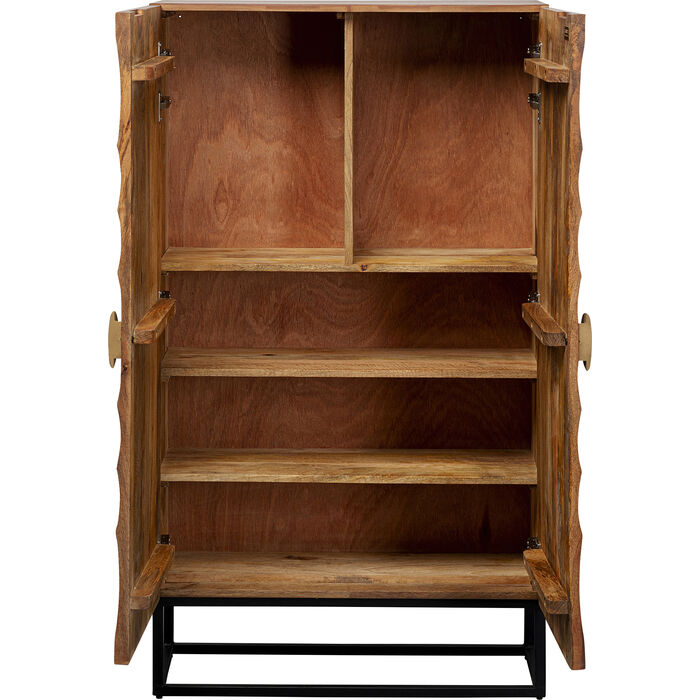 Madeira wardrobe solid wood with a black base