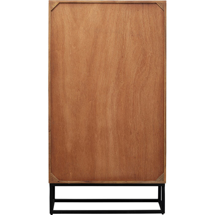 Madeira wardrobe solid wood with a black base