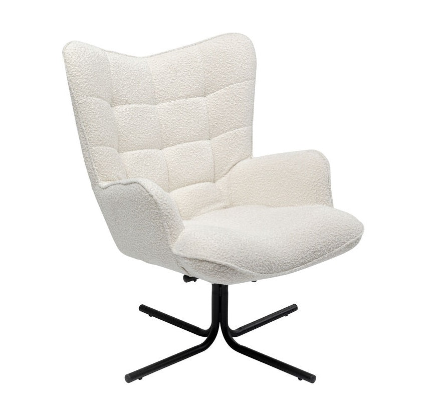 BouCle Cream Oscar Rotary Armcha