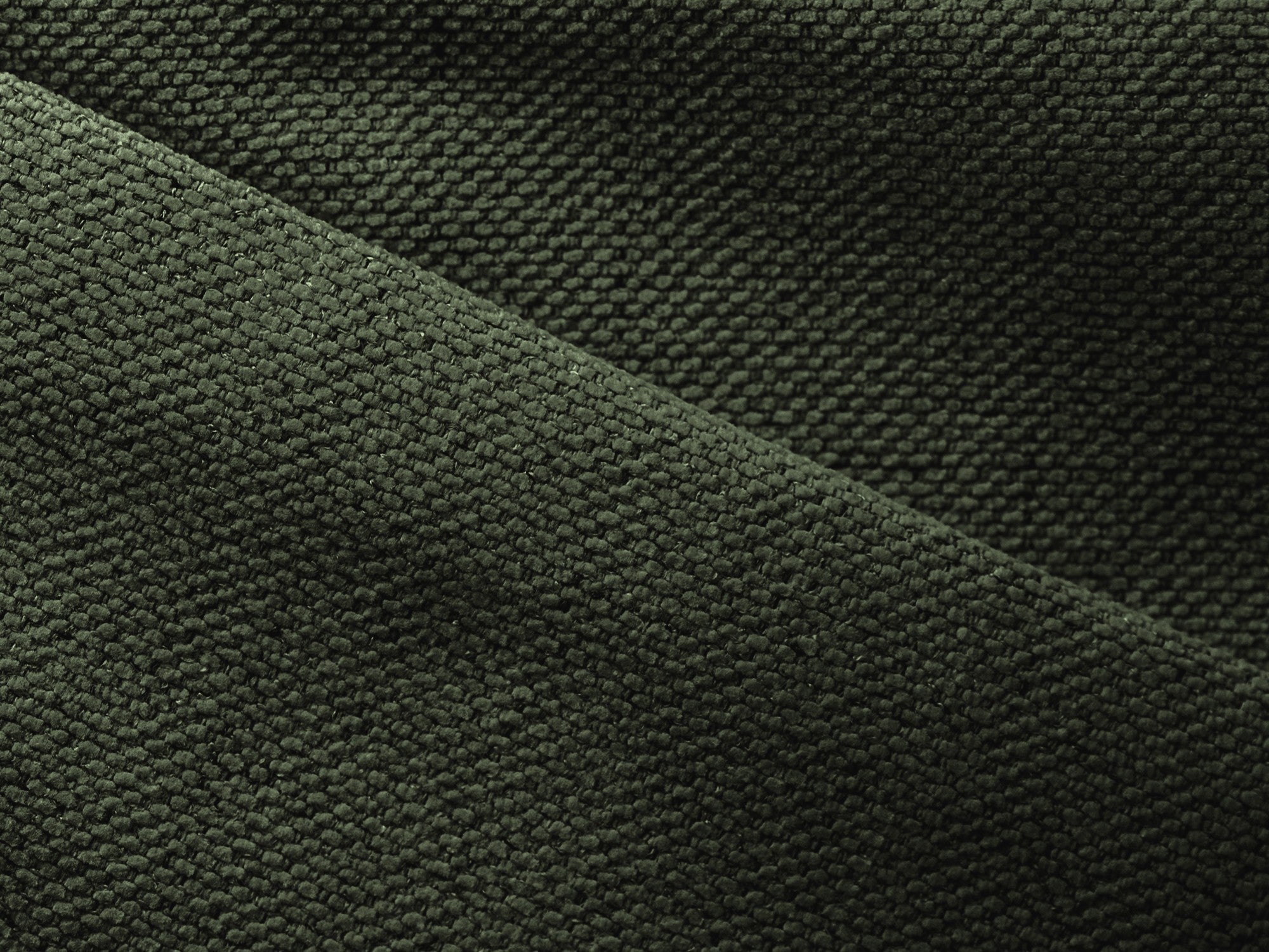 Left-sided corner sofa bed KONA in olive green