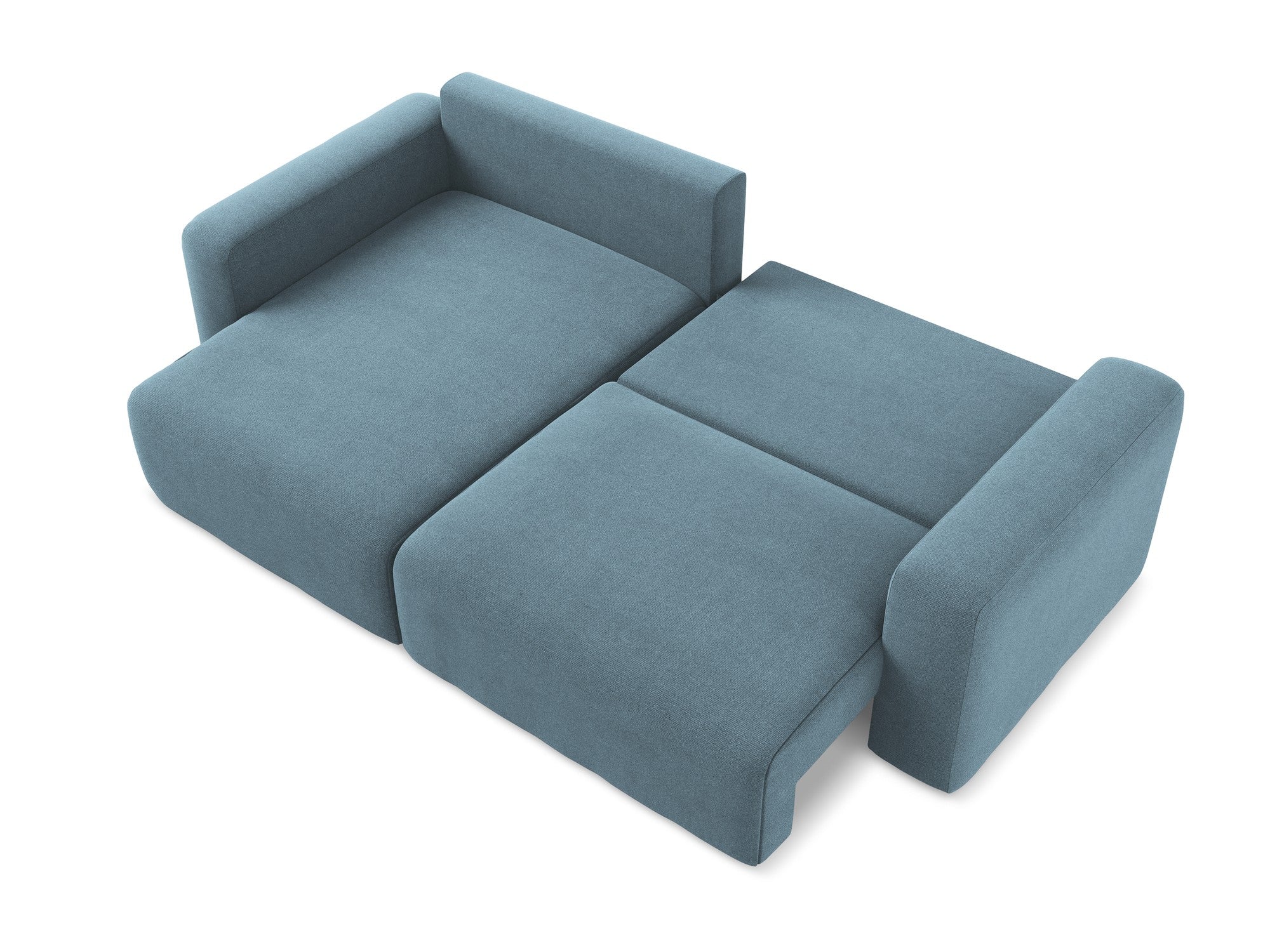 Left-sided corner sofa bed KONA light blue