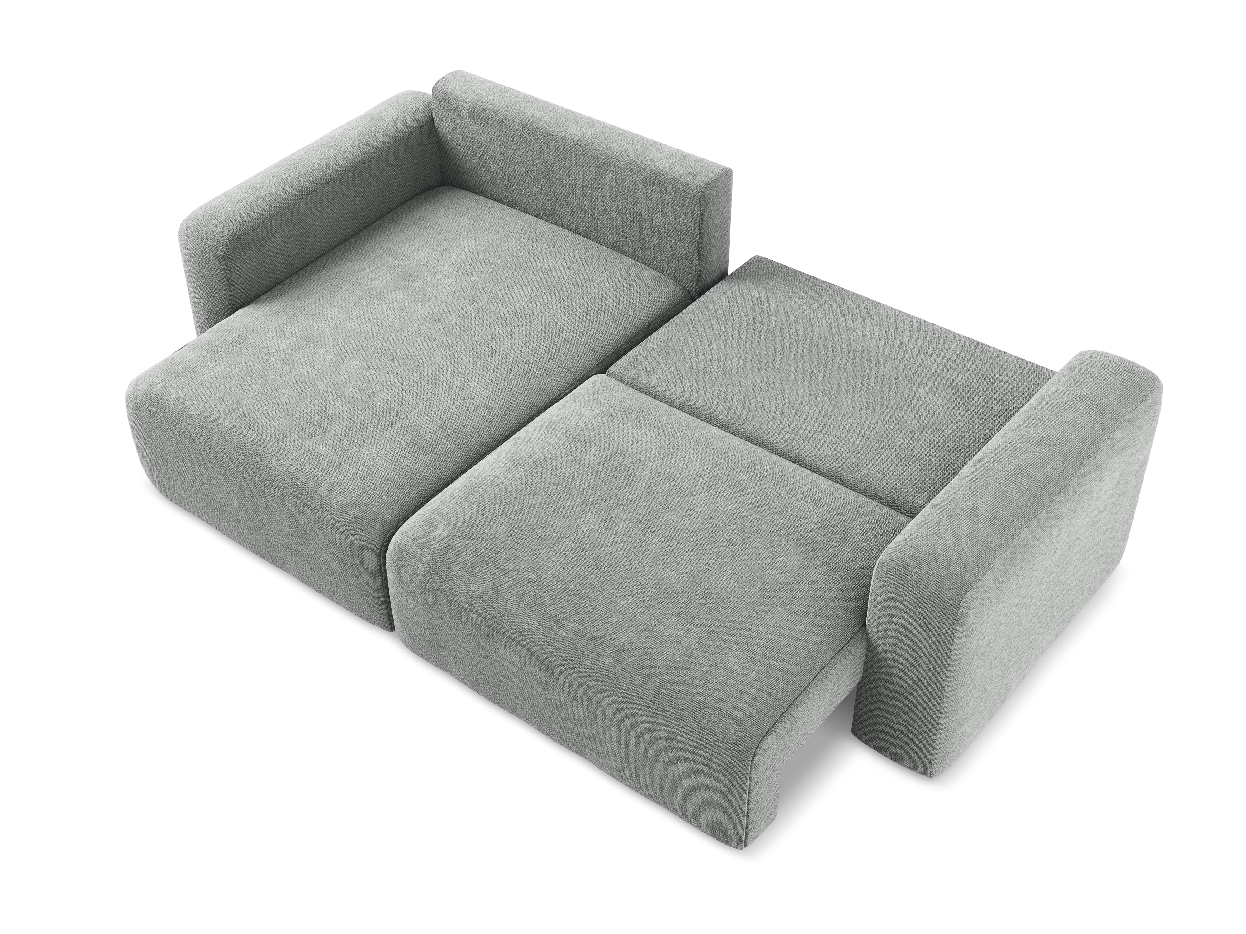 Left-sided corner sofa bed KONA gray chenille
