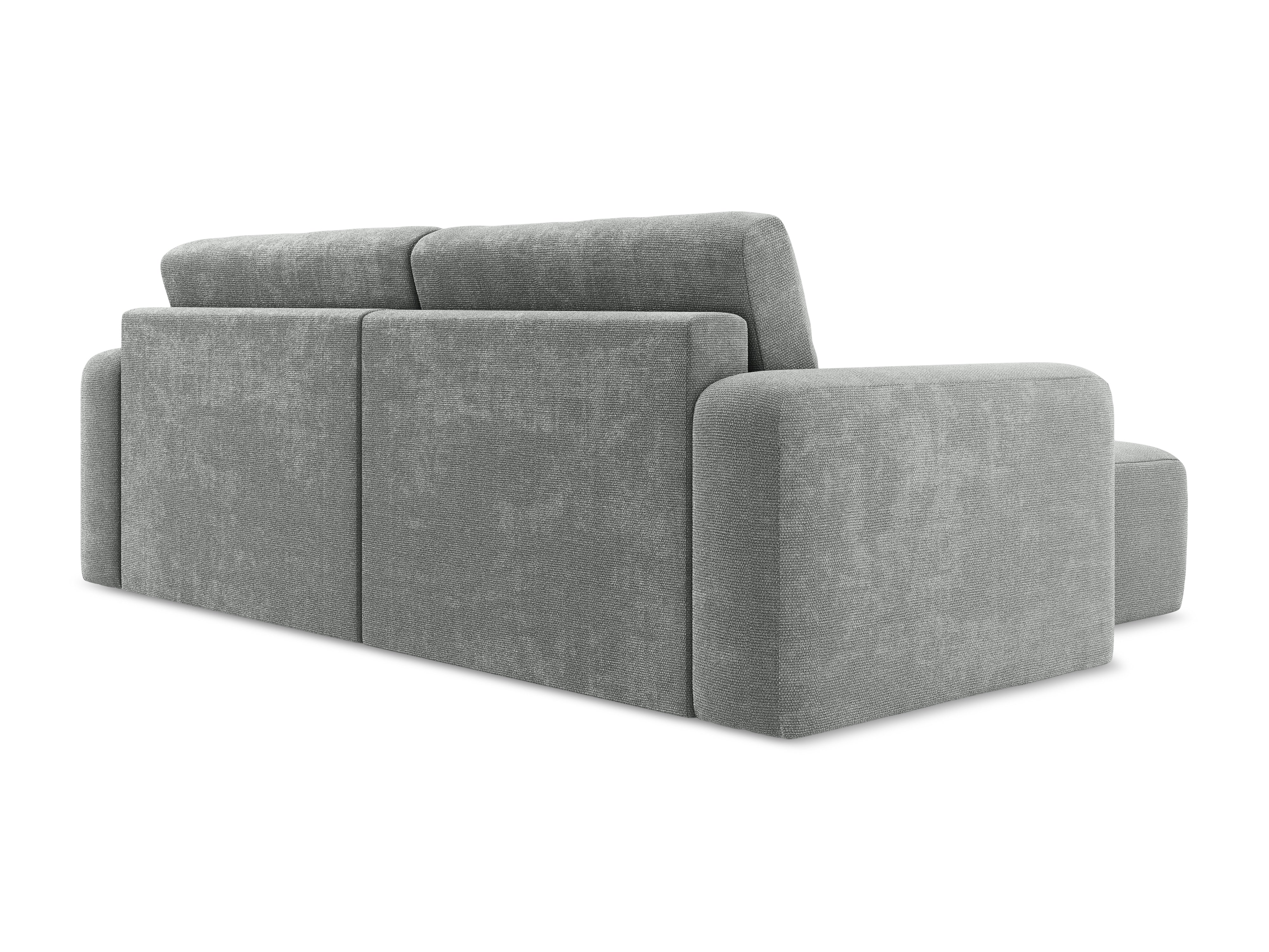 Left-sided corner sofa bed KONA gray chenille