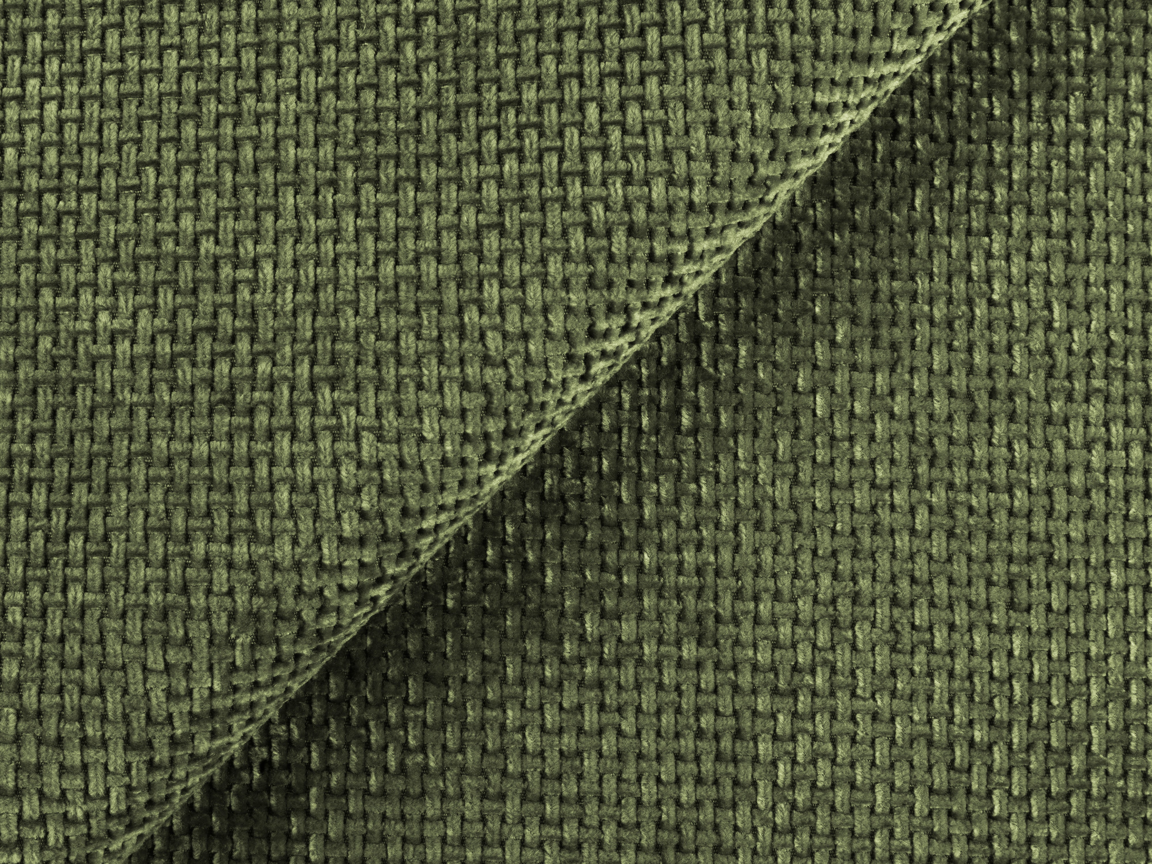 Right-facing corner sofa bed KONA green chenille