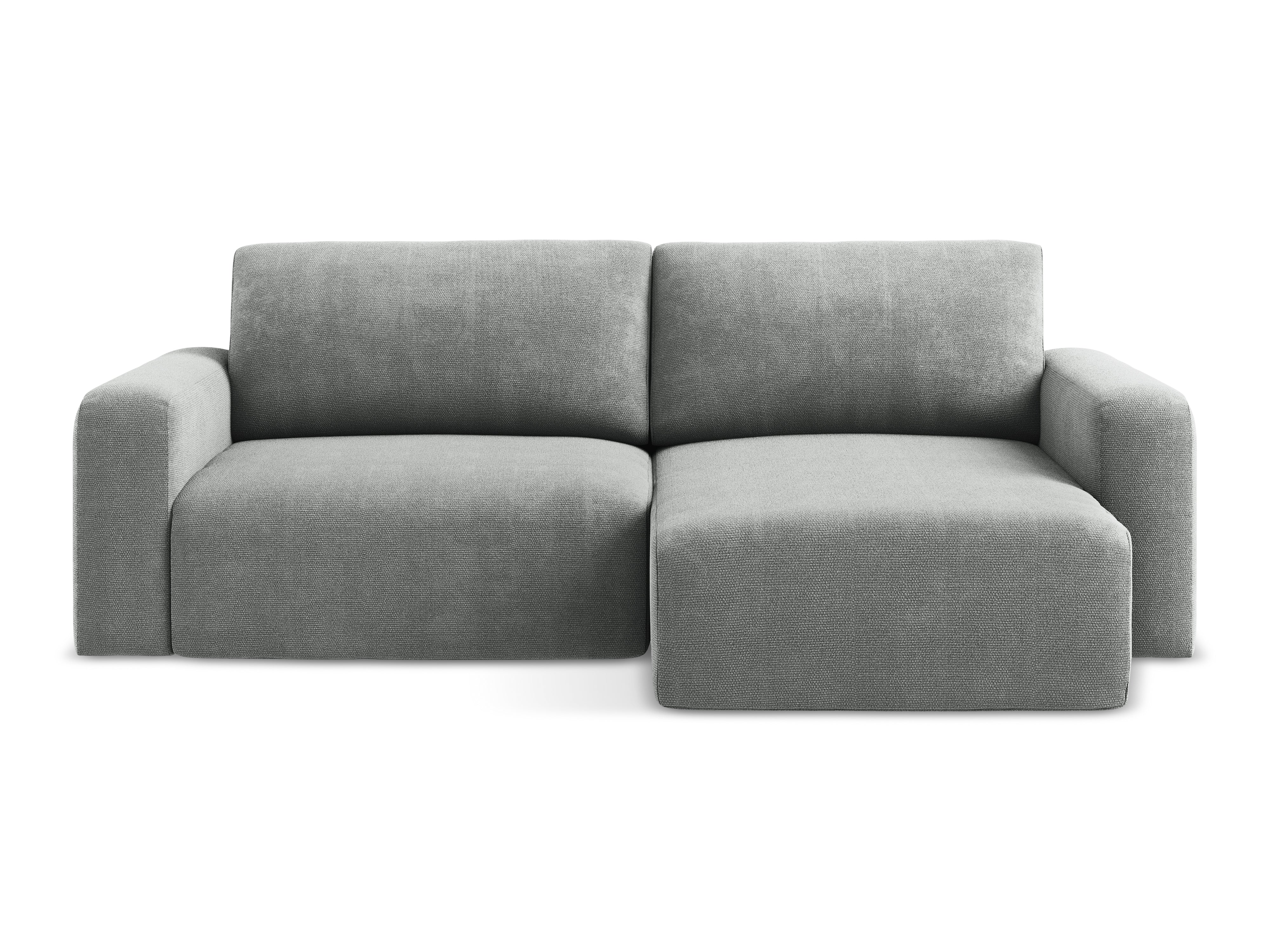 Right-facing corner sofa bed KONA gray chenille