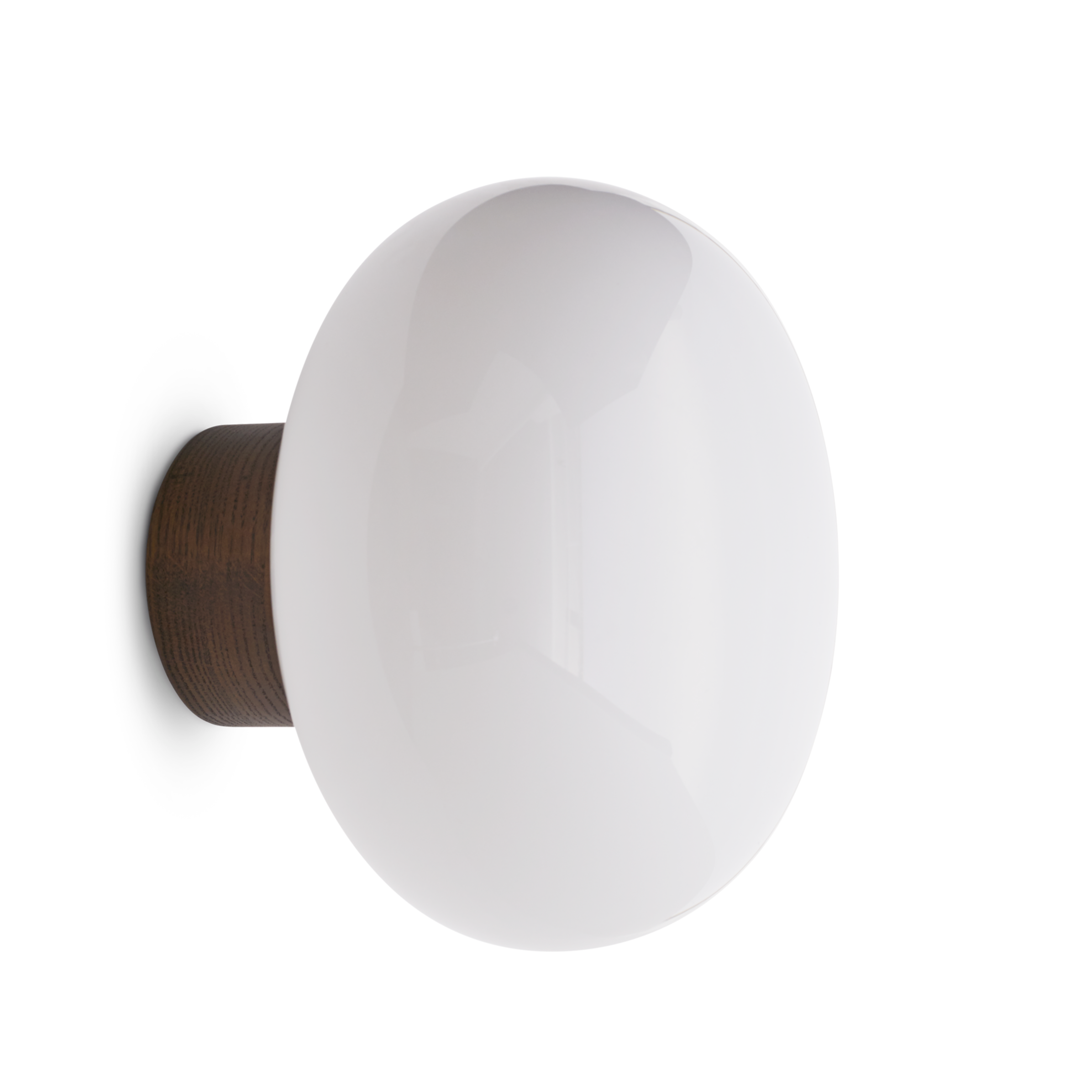 Karl-Johan sconce iridescent glass with a smoked oak base