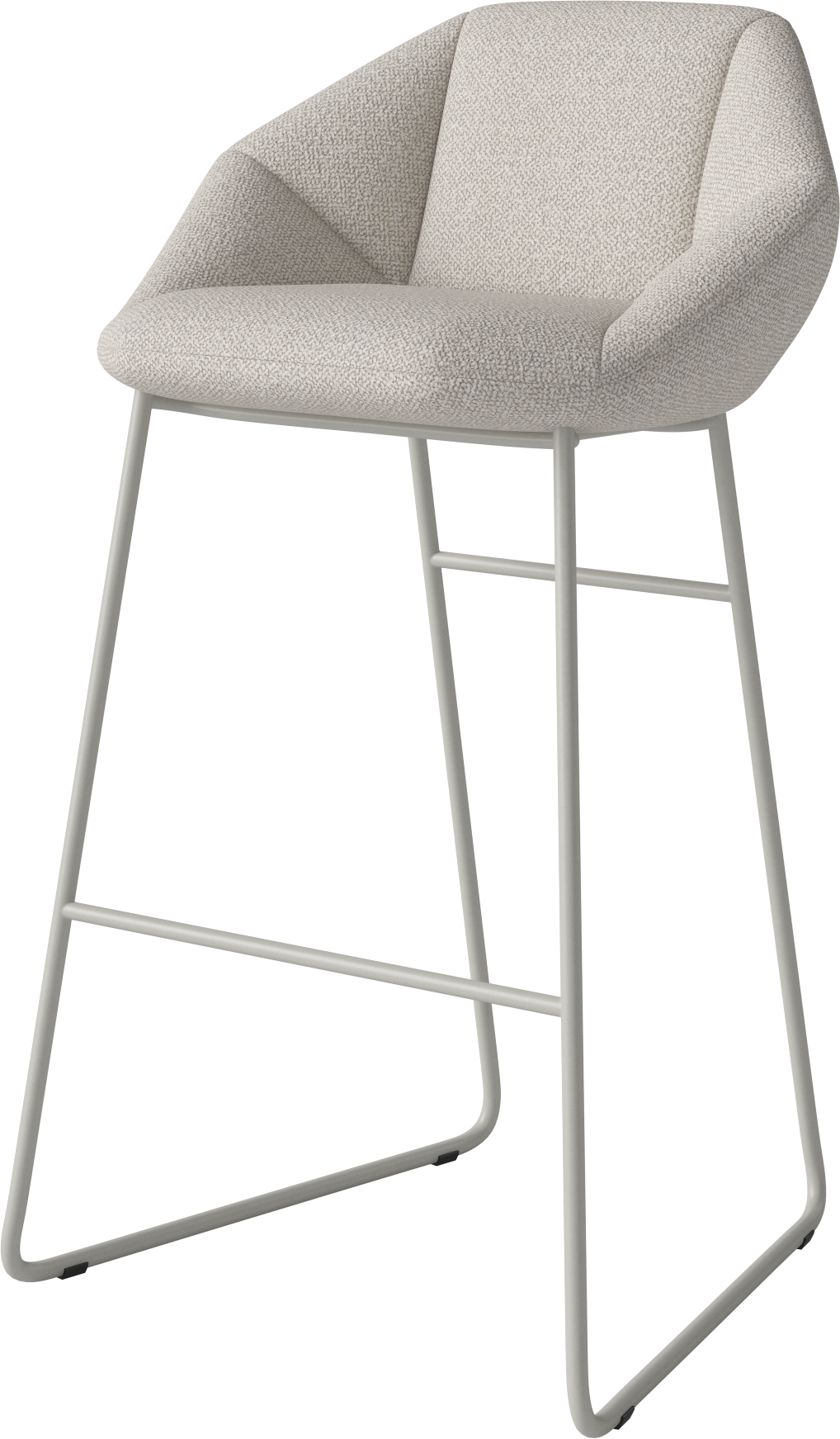 Bar chair kimono base made of gray -patented steel