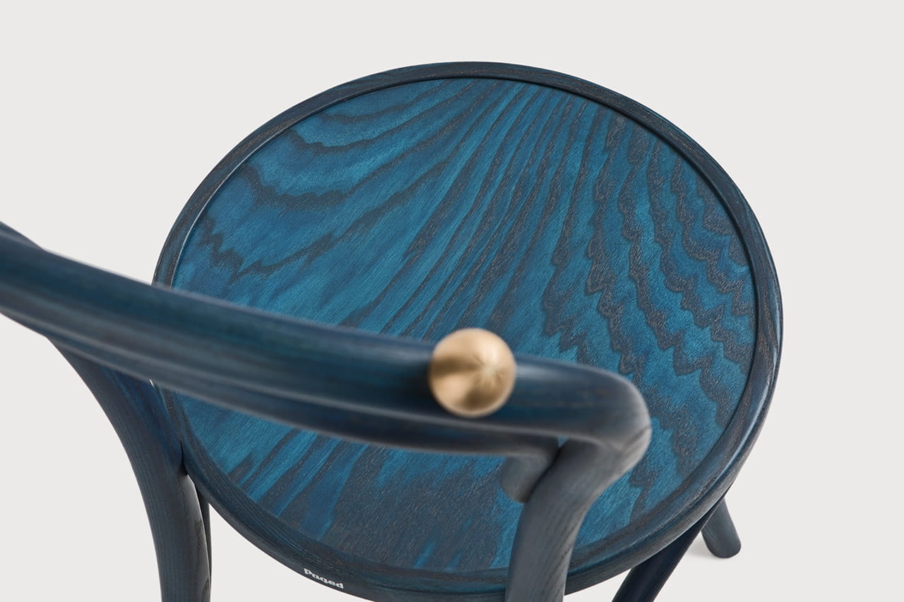 Krzesło A-1889 FUOCO BLU drewno jesionowe