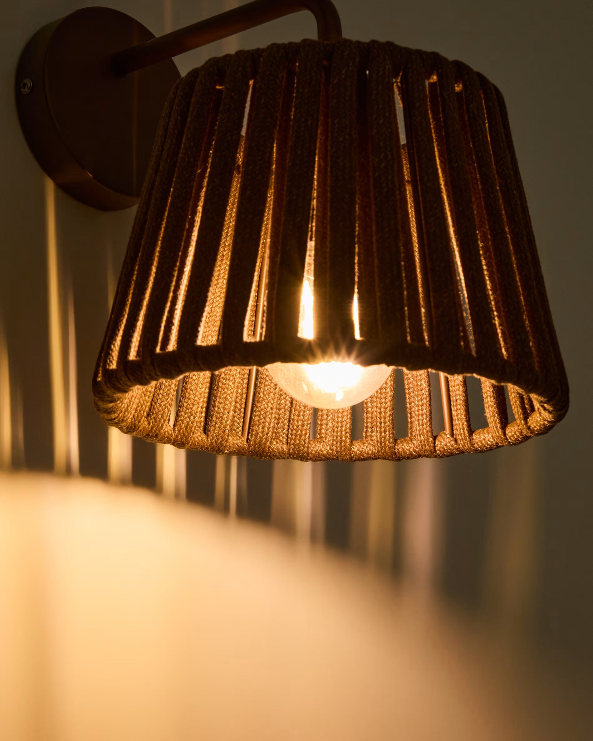 Solar Wall Garden Lamp ALDET Brown