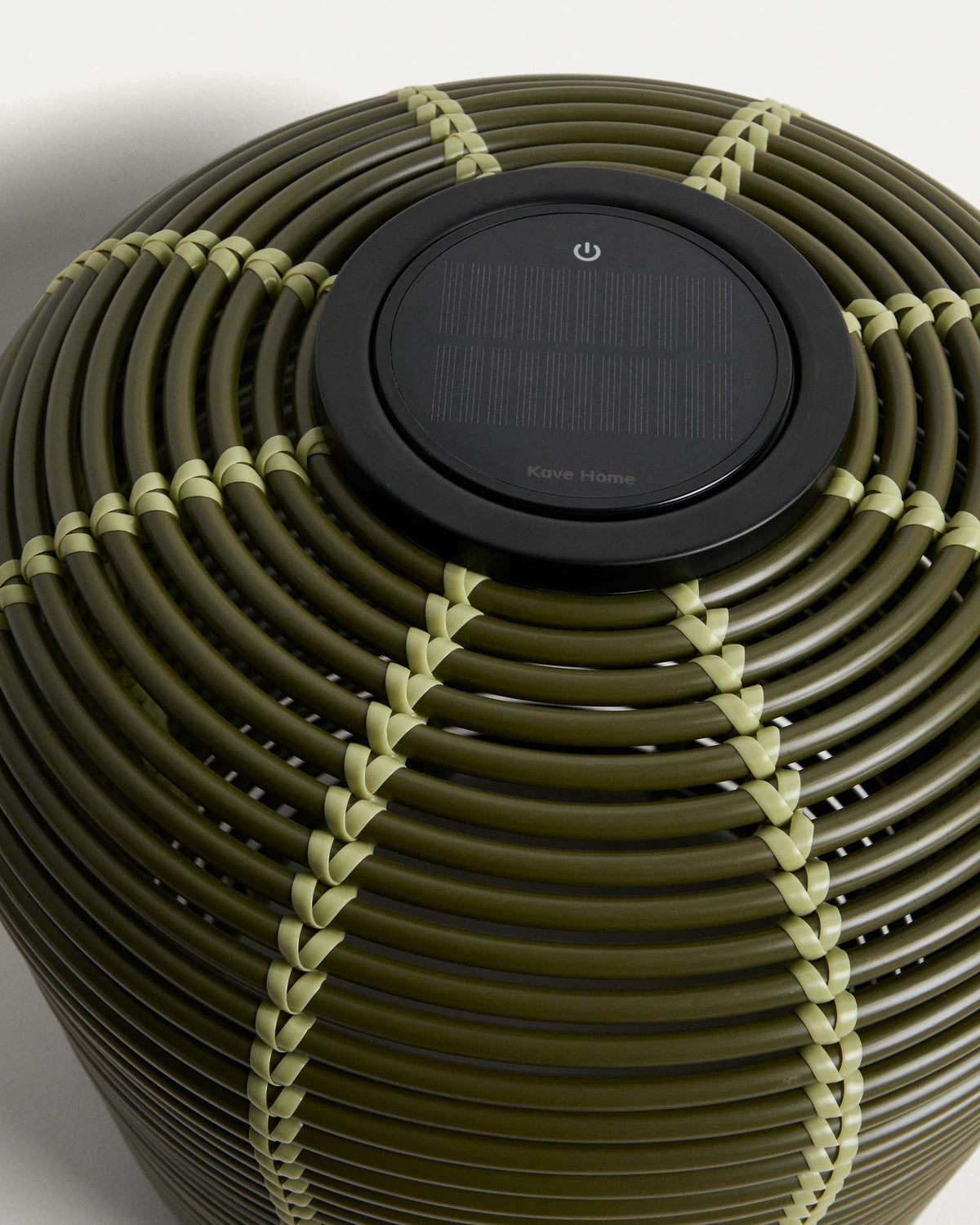 Lampa stołowa ogrodowa solarna LED GAROINA zielony rattan syntetyczny – ujęcie 13