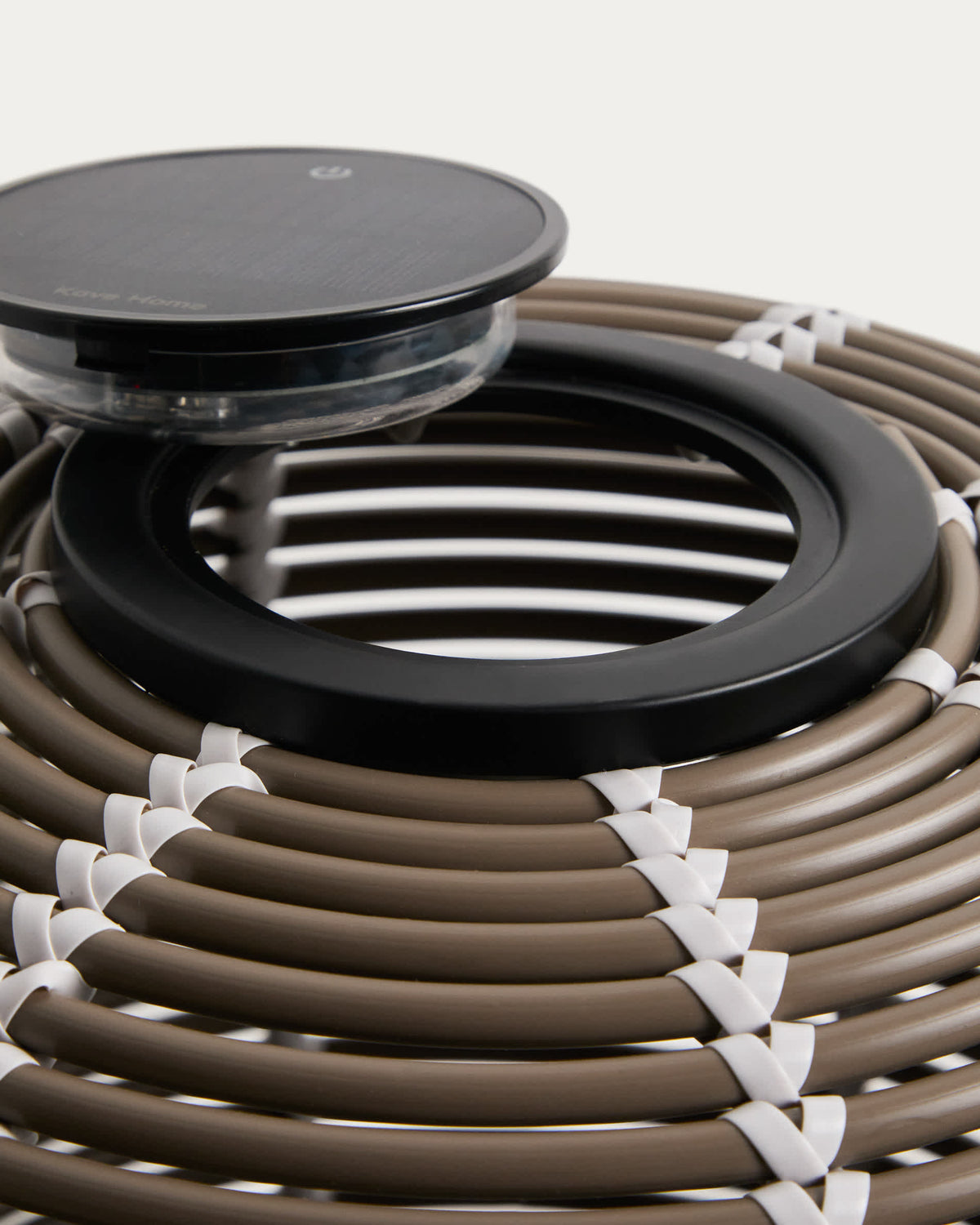 Lampa stołowa ogrodowa solarna LED GAROINA taupe rattan syntetyczny – ujęcie 7