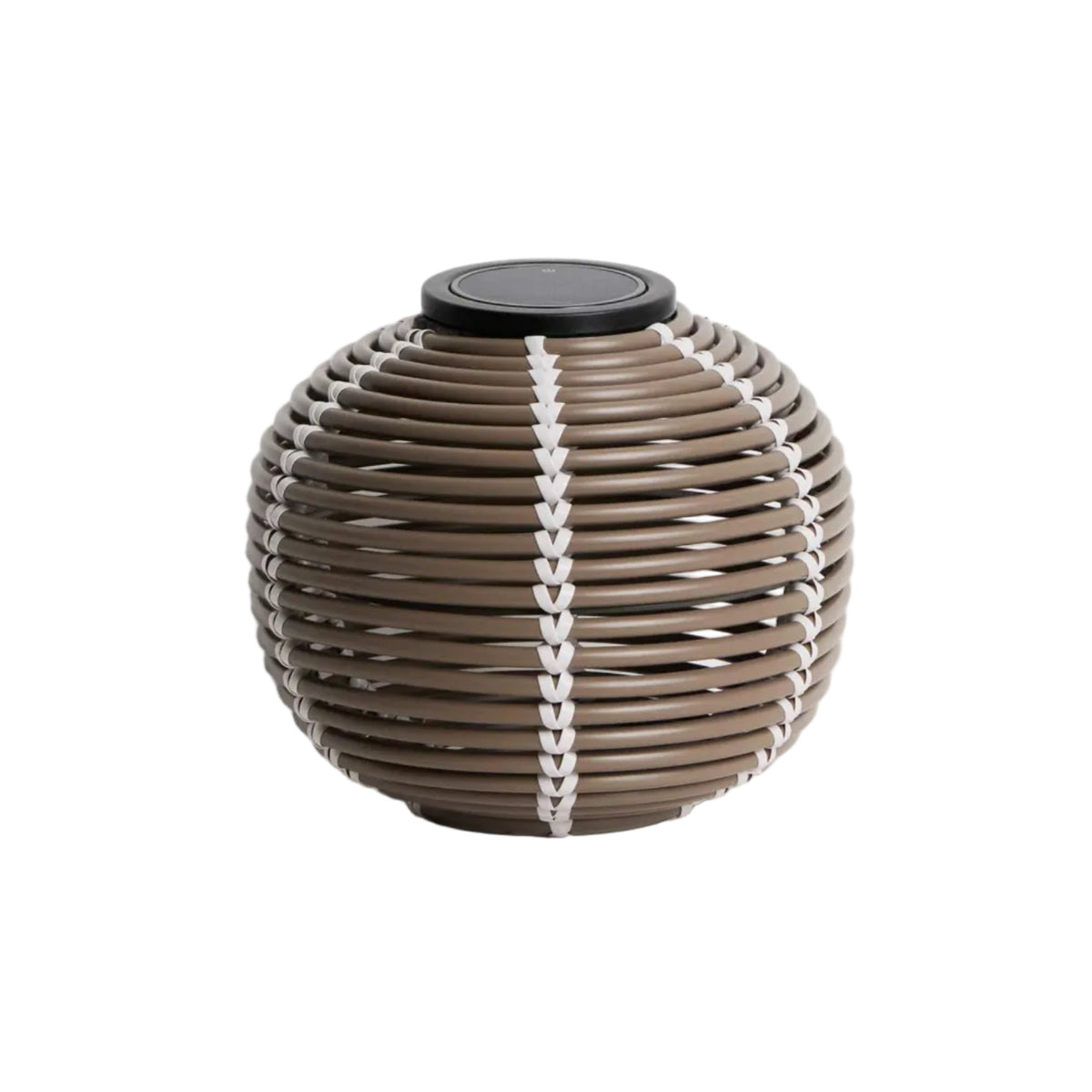 Lampa stołowa ogrodowa solarna LED GAROINA taupe rattan syntetyczny – Kave Home