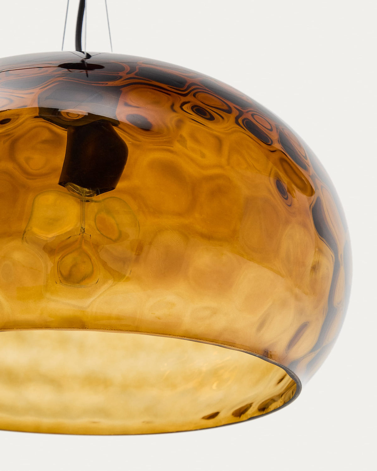 Lampa wisząca BALMA brązowe szkło – ujęcie 4