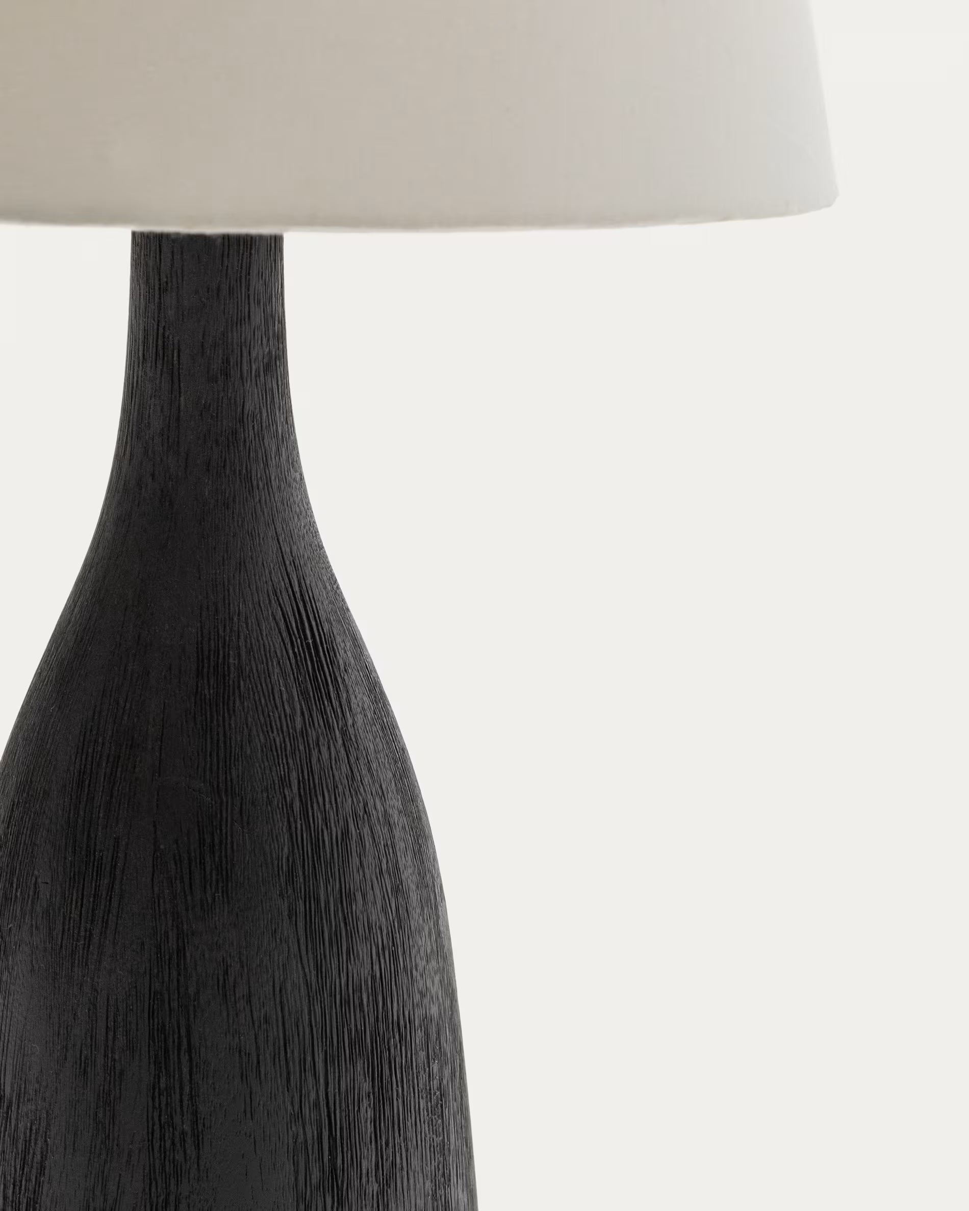 LUVIA table lamp cream shade with black base