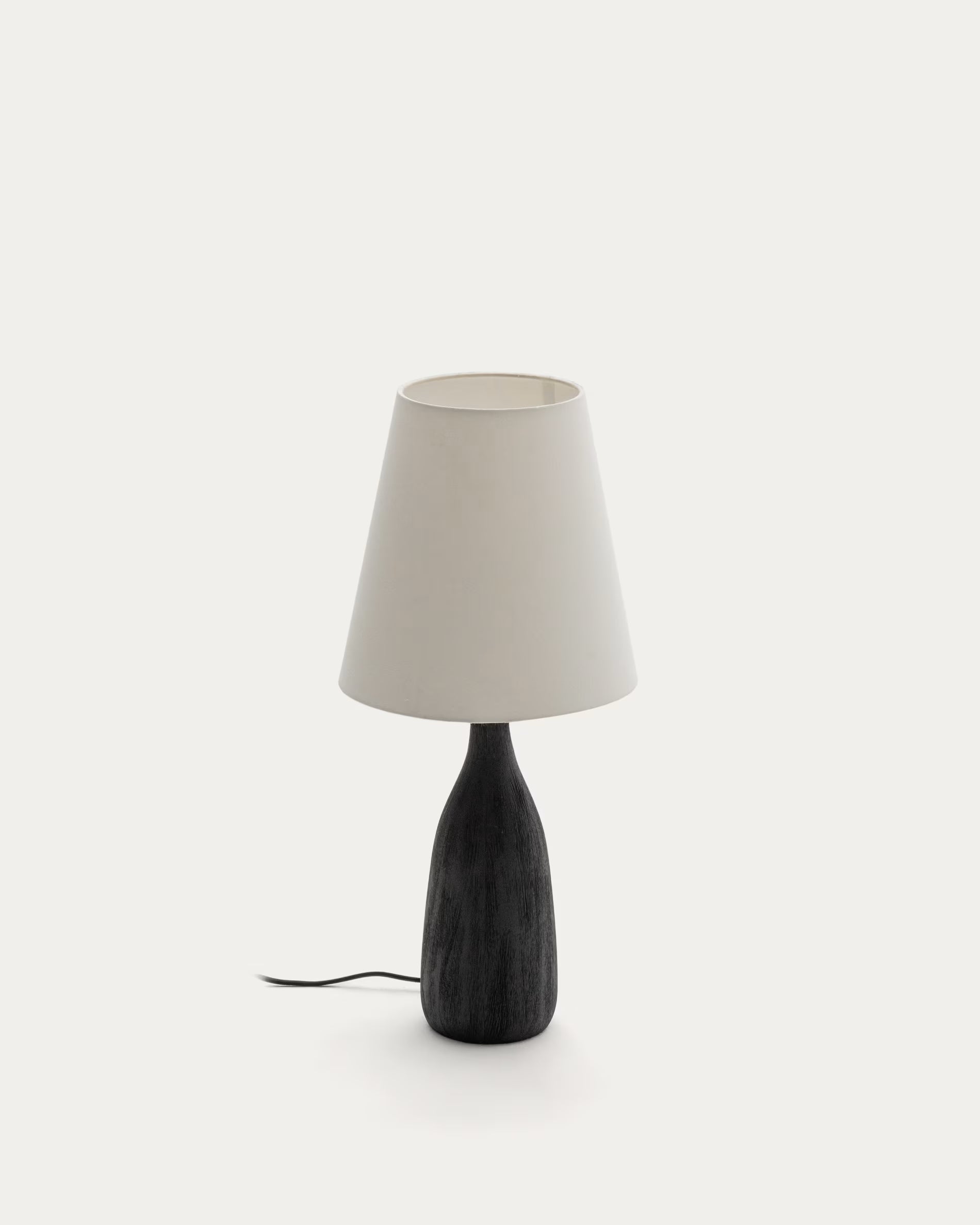 LUVIA table lamp cream shade with black base