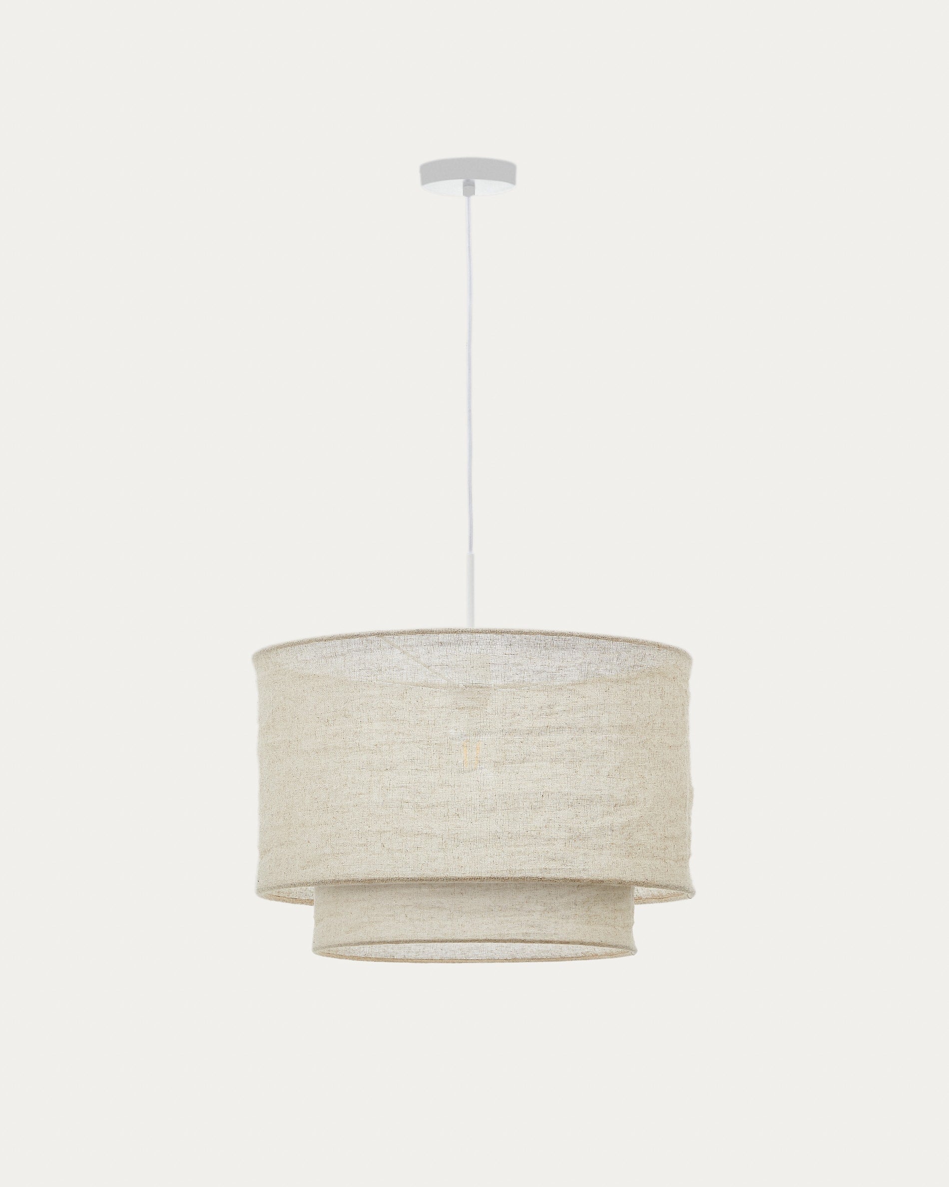 Laircut of hanging lamp Mariela beige linseed