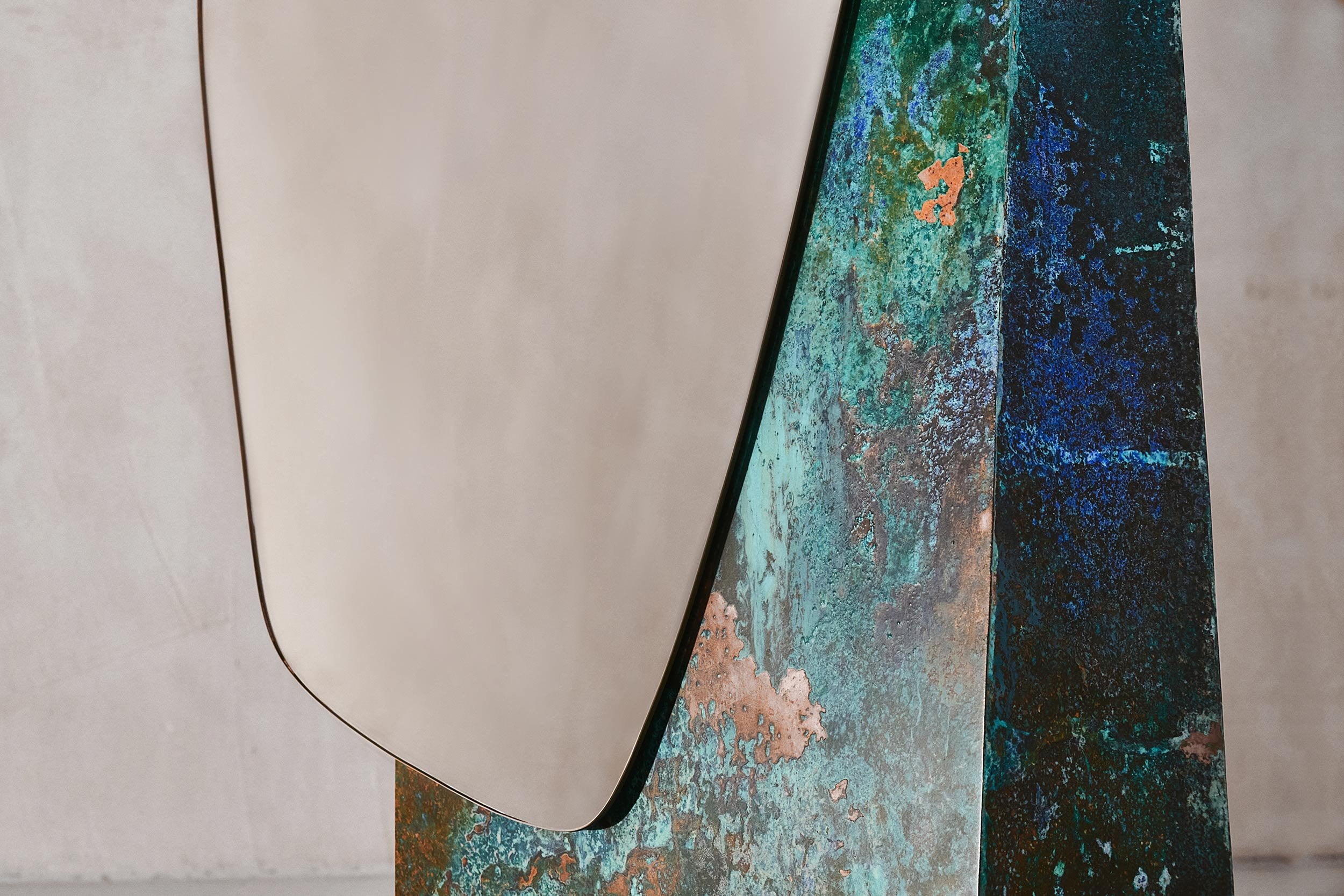 LAKE 5 Floor Mirror - LIMITED EDITION oxidized copper