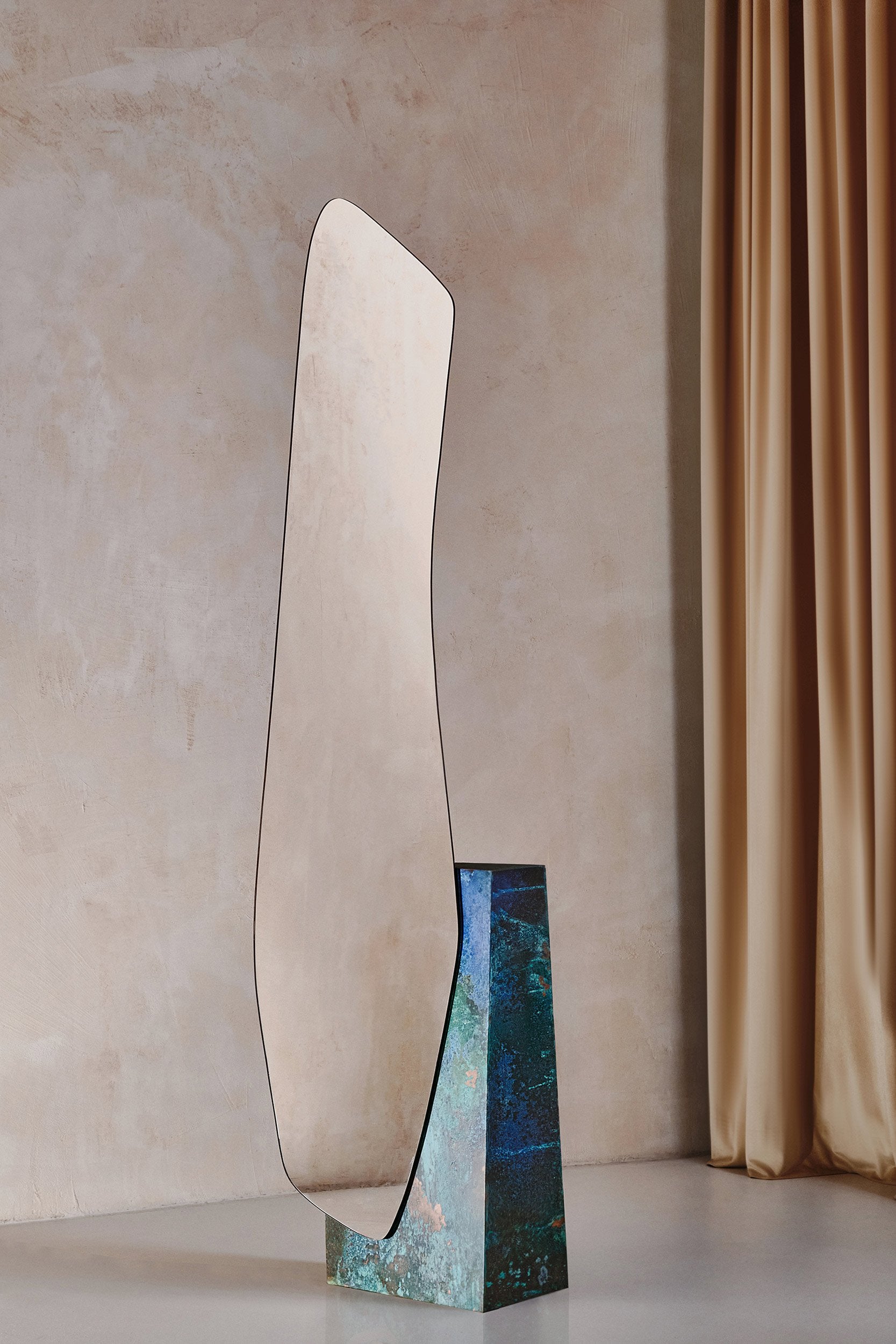 LAKE 5 Floor Mirror - LIMITED EDITION oxidized copper