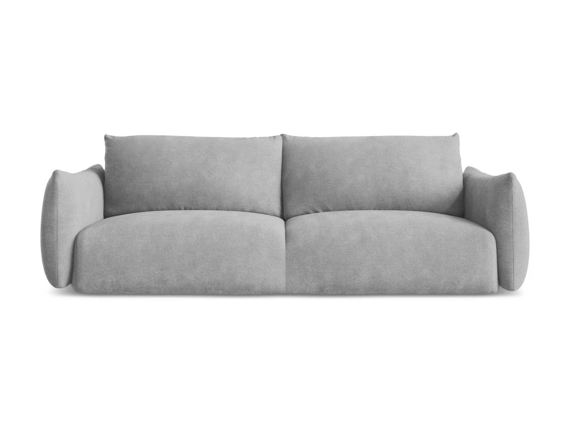 3-Seater Sofa with Sleeping Function LEILA Light Gray Chenille