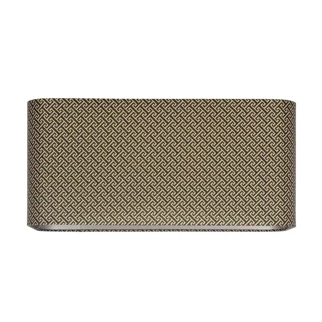 Rechteckiger GEO Schirm schwarz mit beige