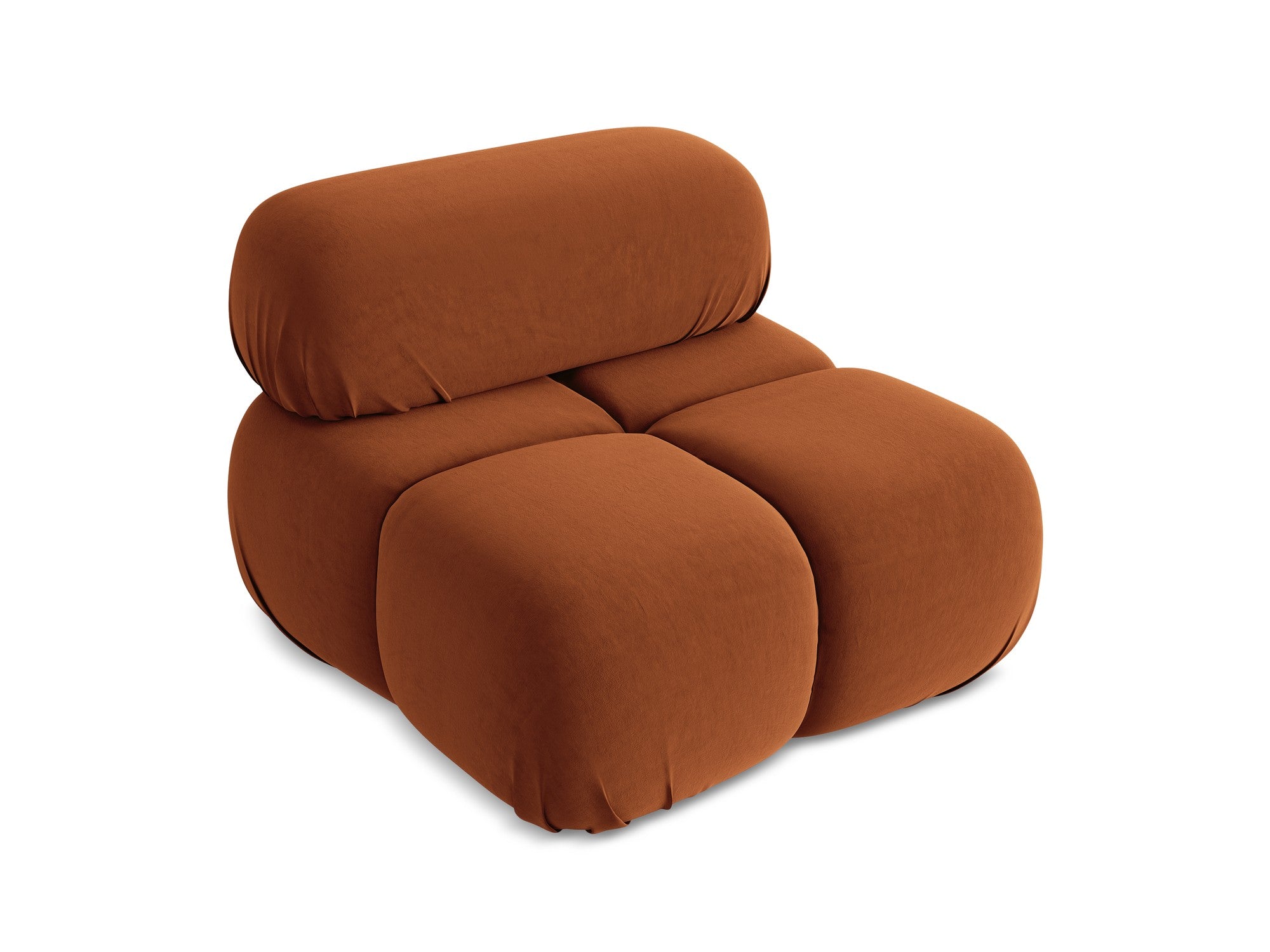 Armchair / velvet module LOKUA terracotta