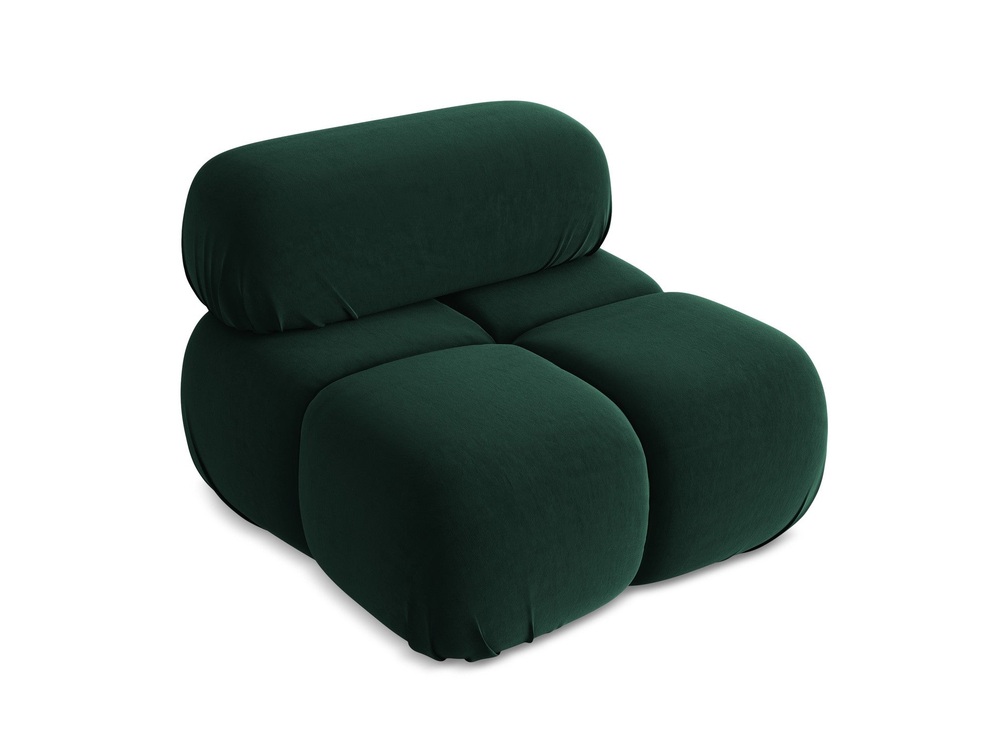 Armchair / velvet module LOKUA bottle green