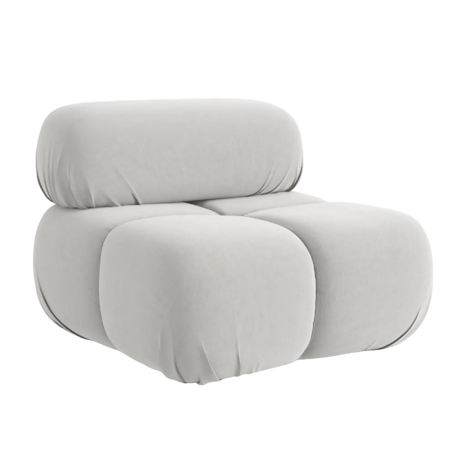 Armchair / velvet module LOKUA silver