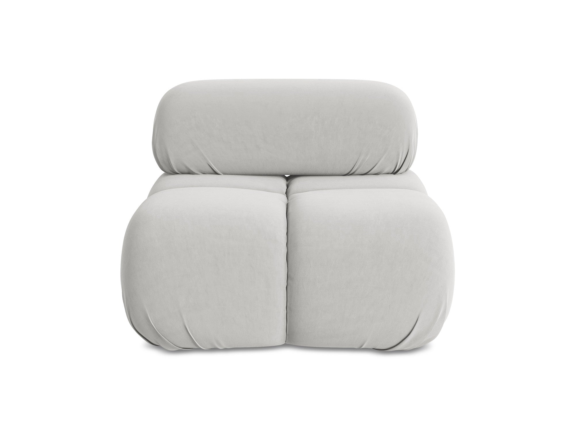 Armchair / velvet module LOKUA silver