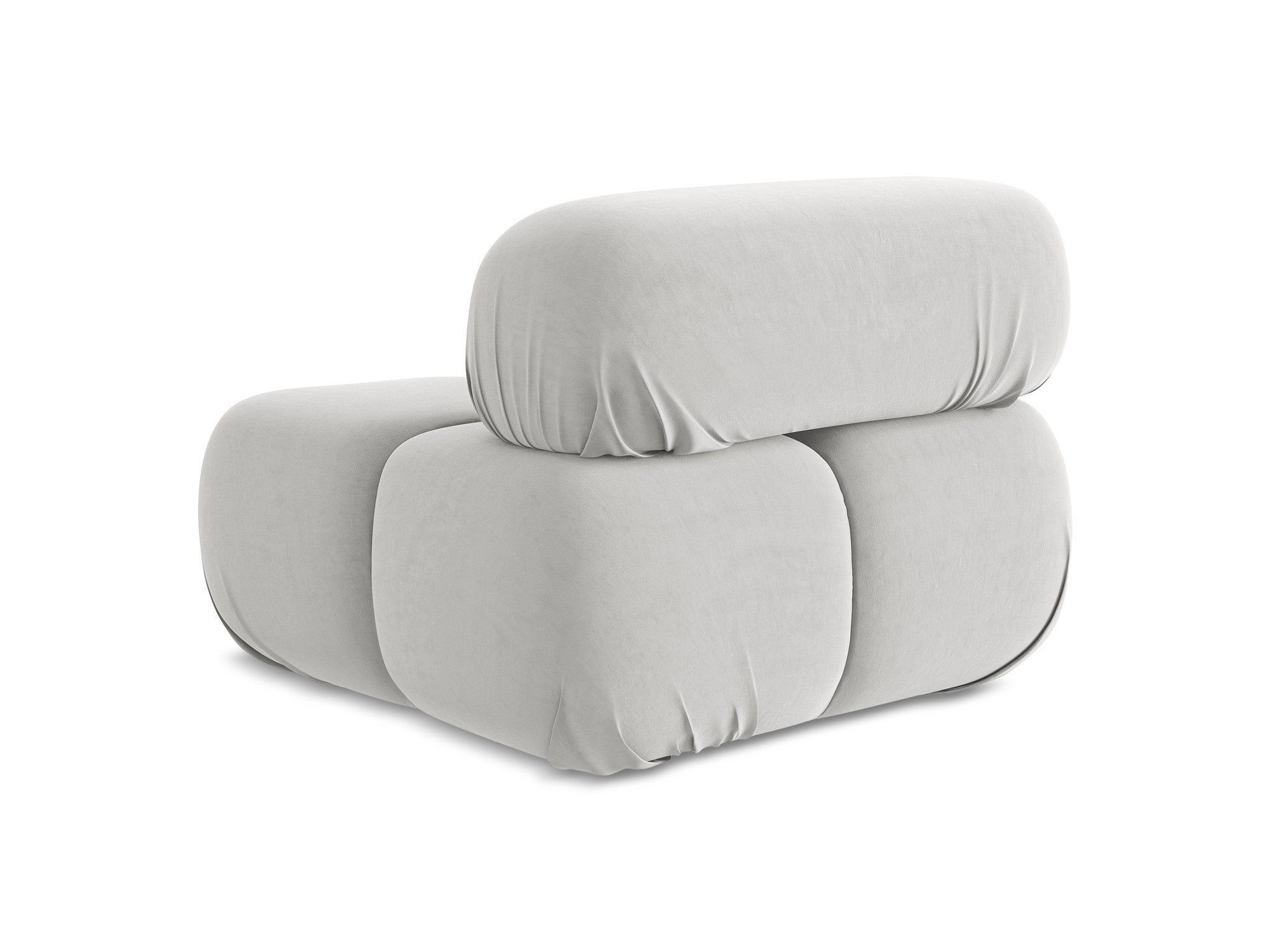 Armchair / velvet module LOKUA silver