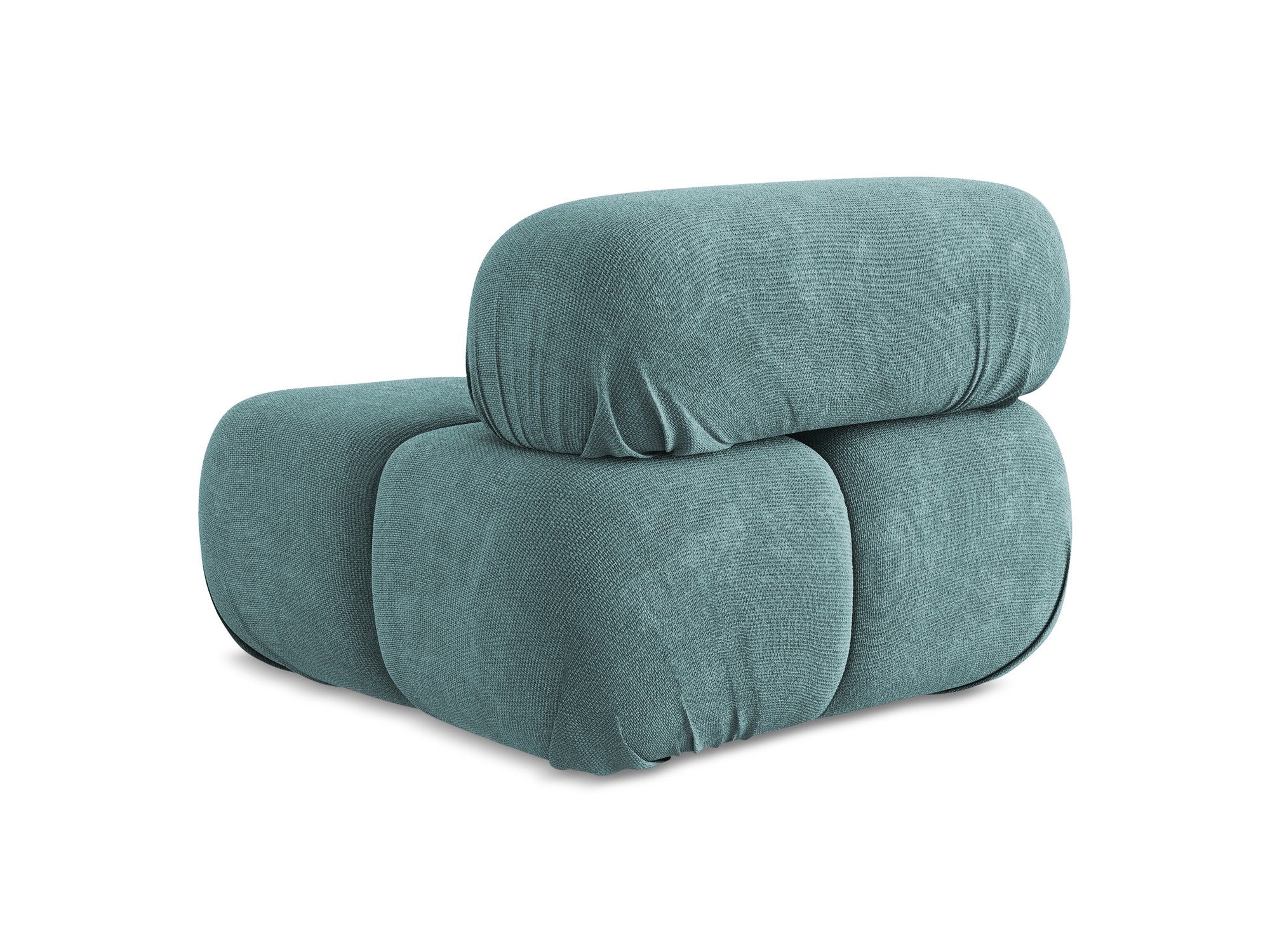 Armchair / module LOKUA denim blue chenille