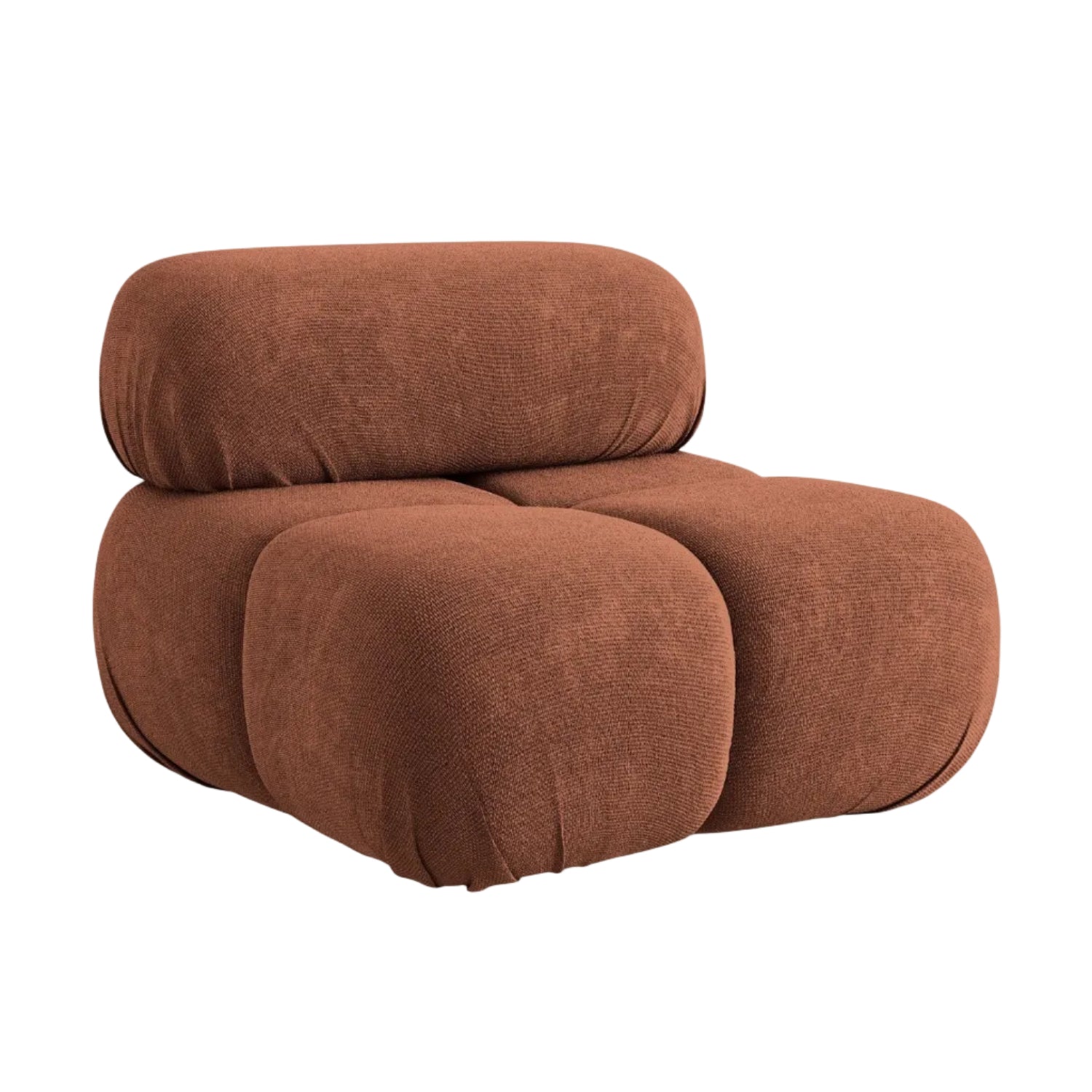 Armchair / module LOKUA terracotta chenille