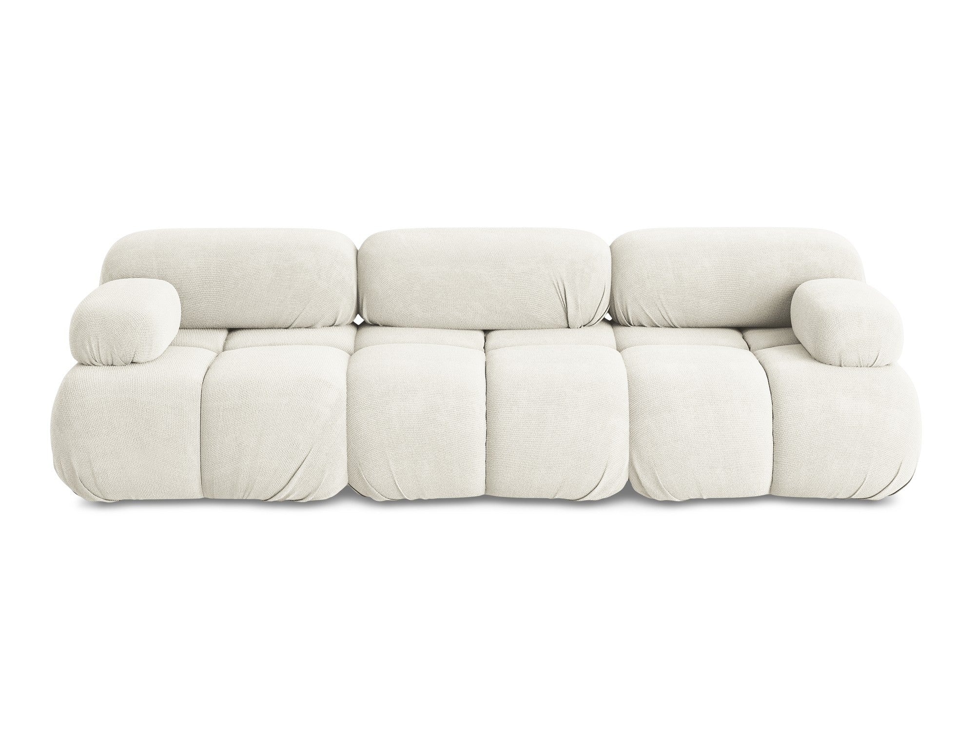 3-seater modular sofa LOKUA white chenille