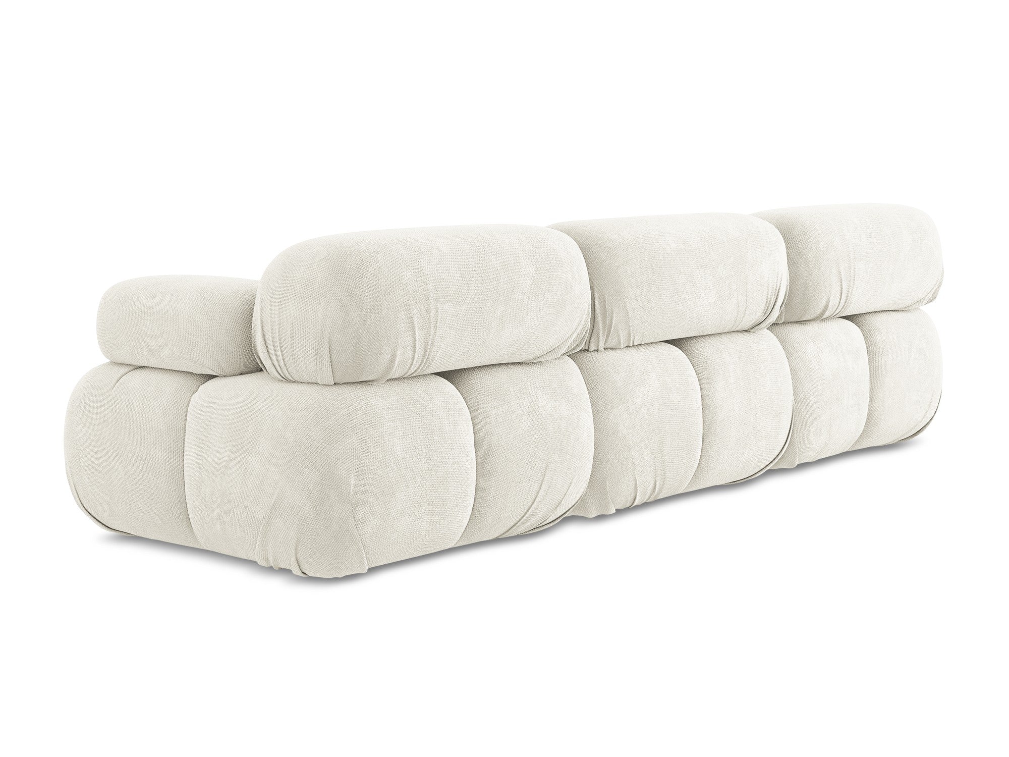 3-seater modular sofa LOKUA white chenille