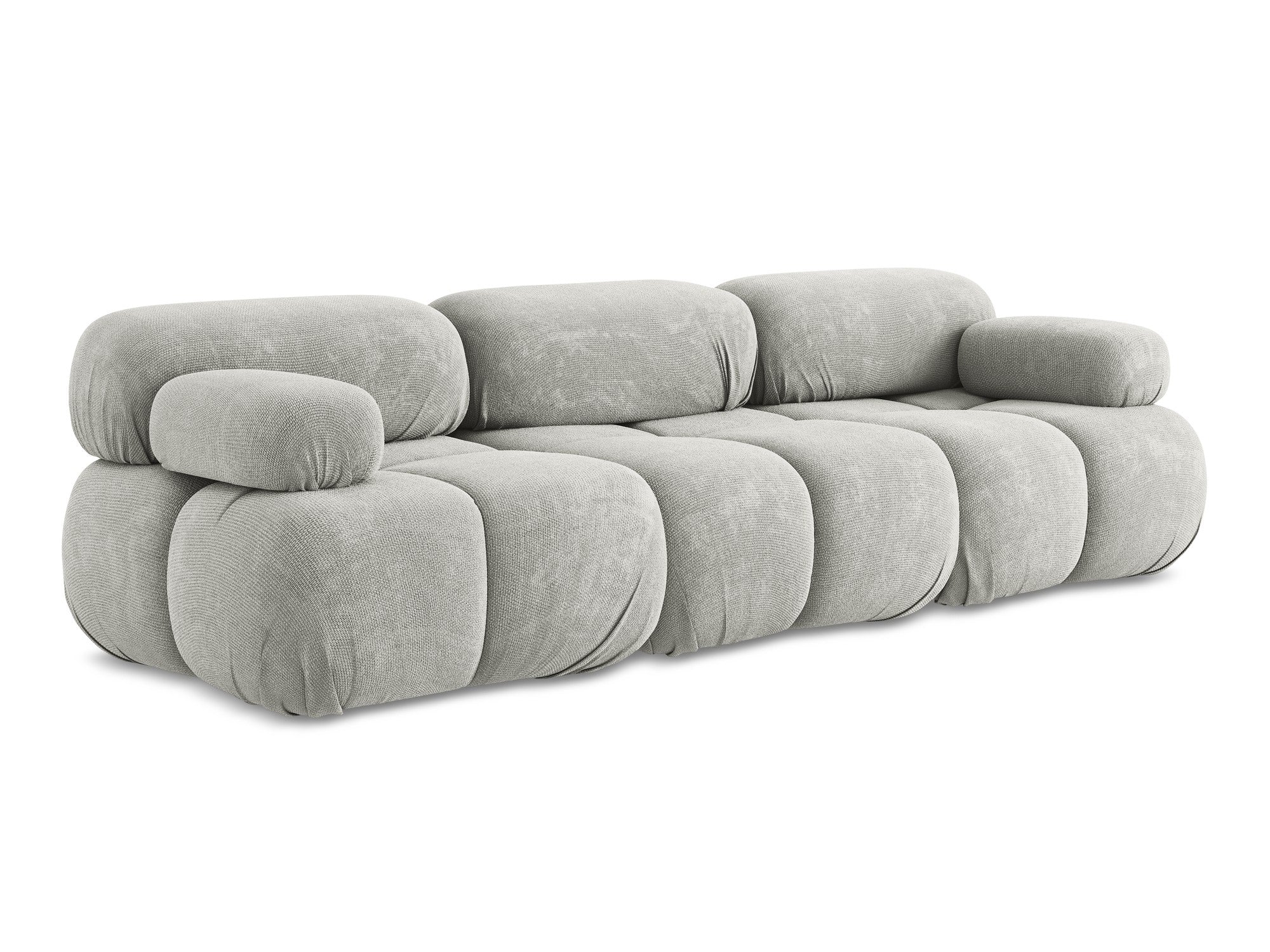Modular 3-Seater Sofa LOKUA Light Gray Chenille