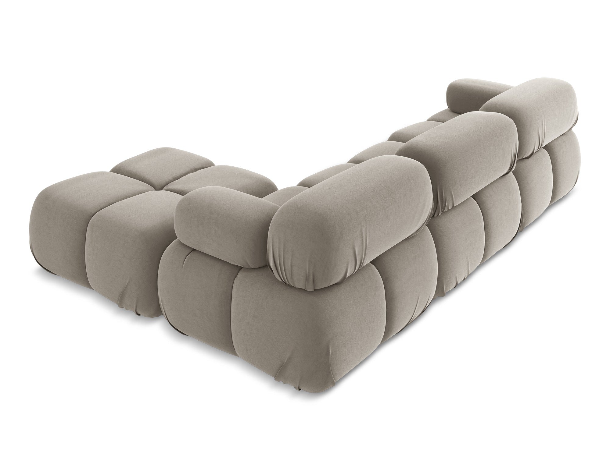 Universal velvet modular corner sofa LOKUA taupe