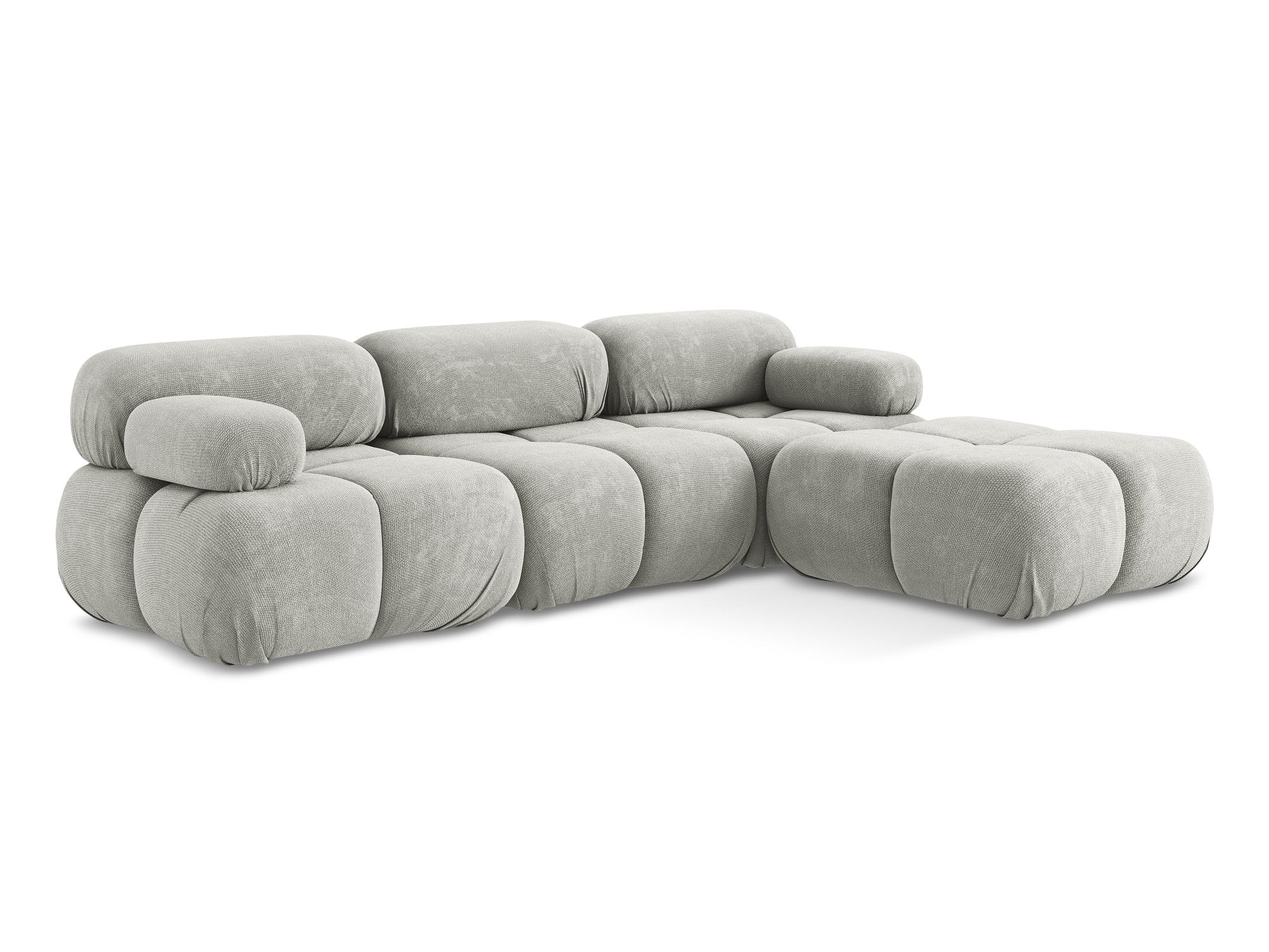 Universal modular corner sofa LOKUA light gray chenille