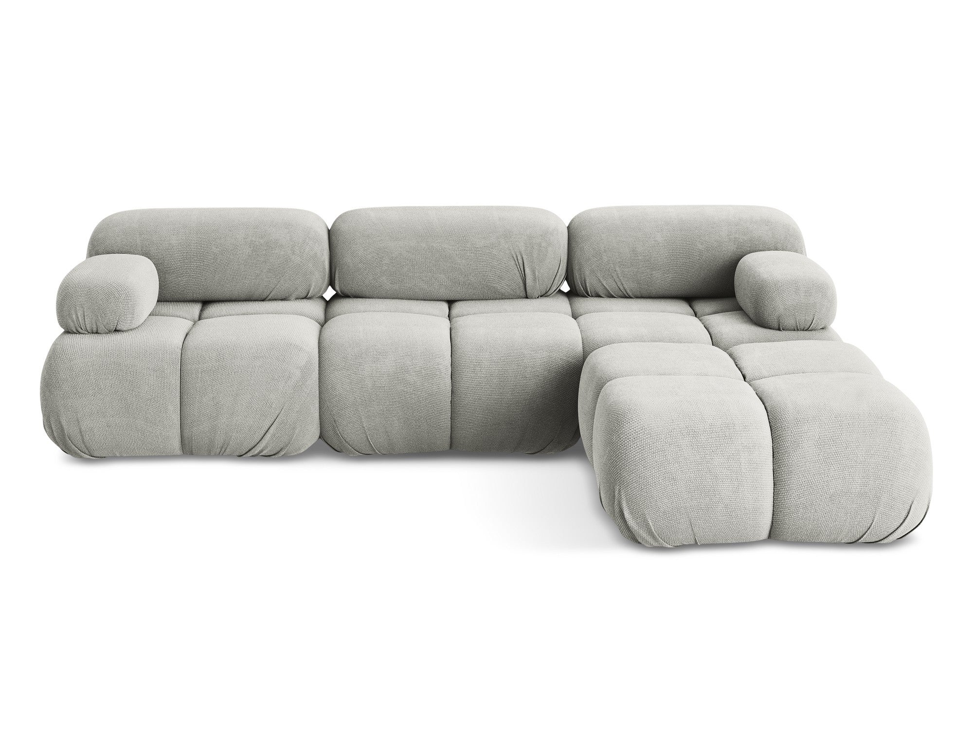 Universal modular corner sofa LOKUA light gray chenille