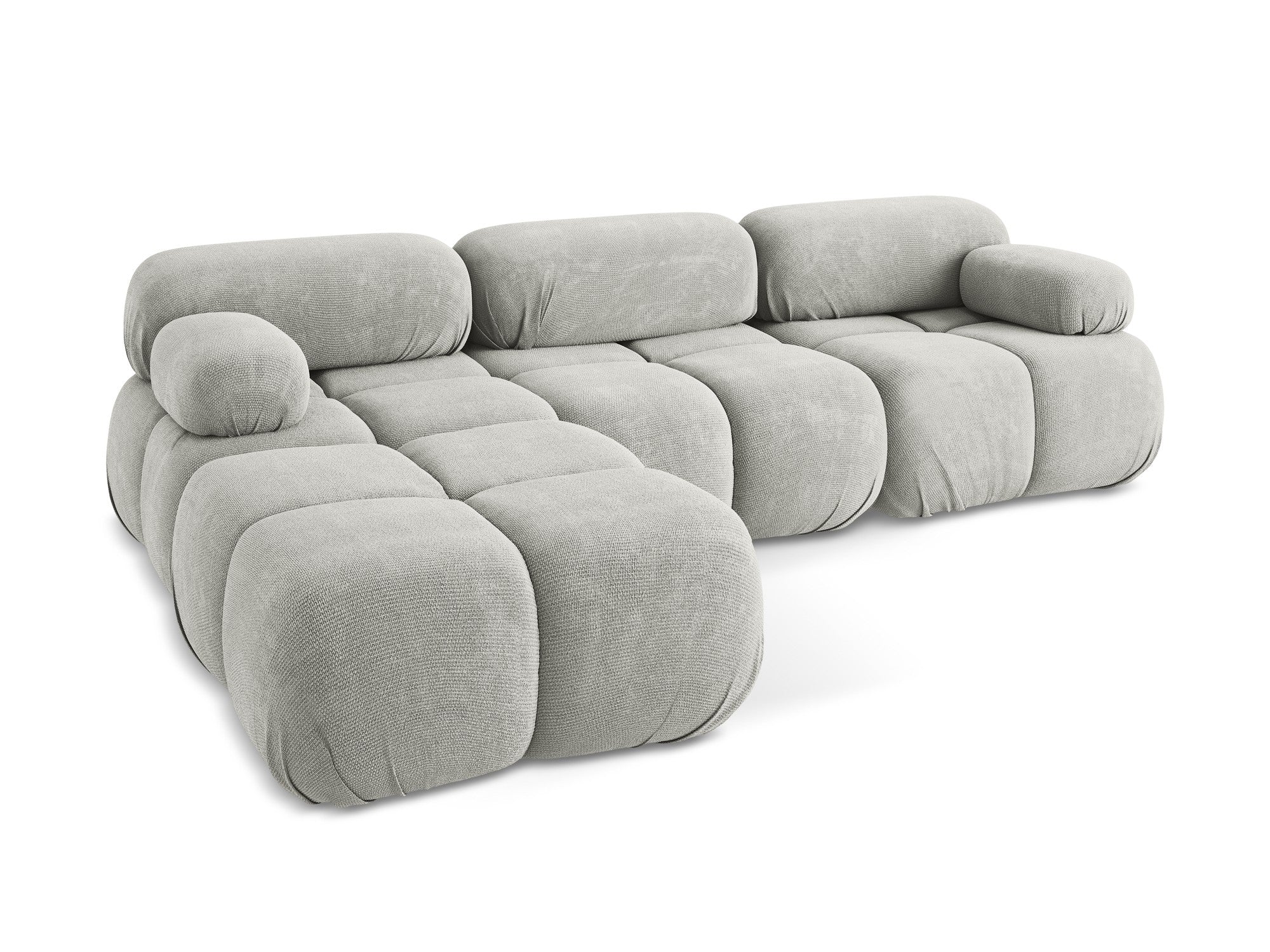 Universal modular corner sofa LOKUA light gray chenille