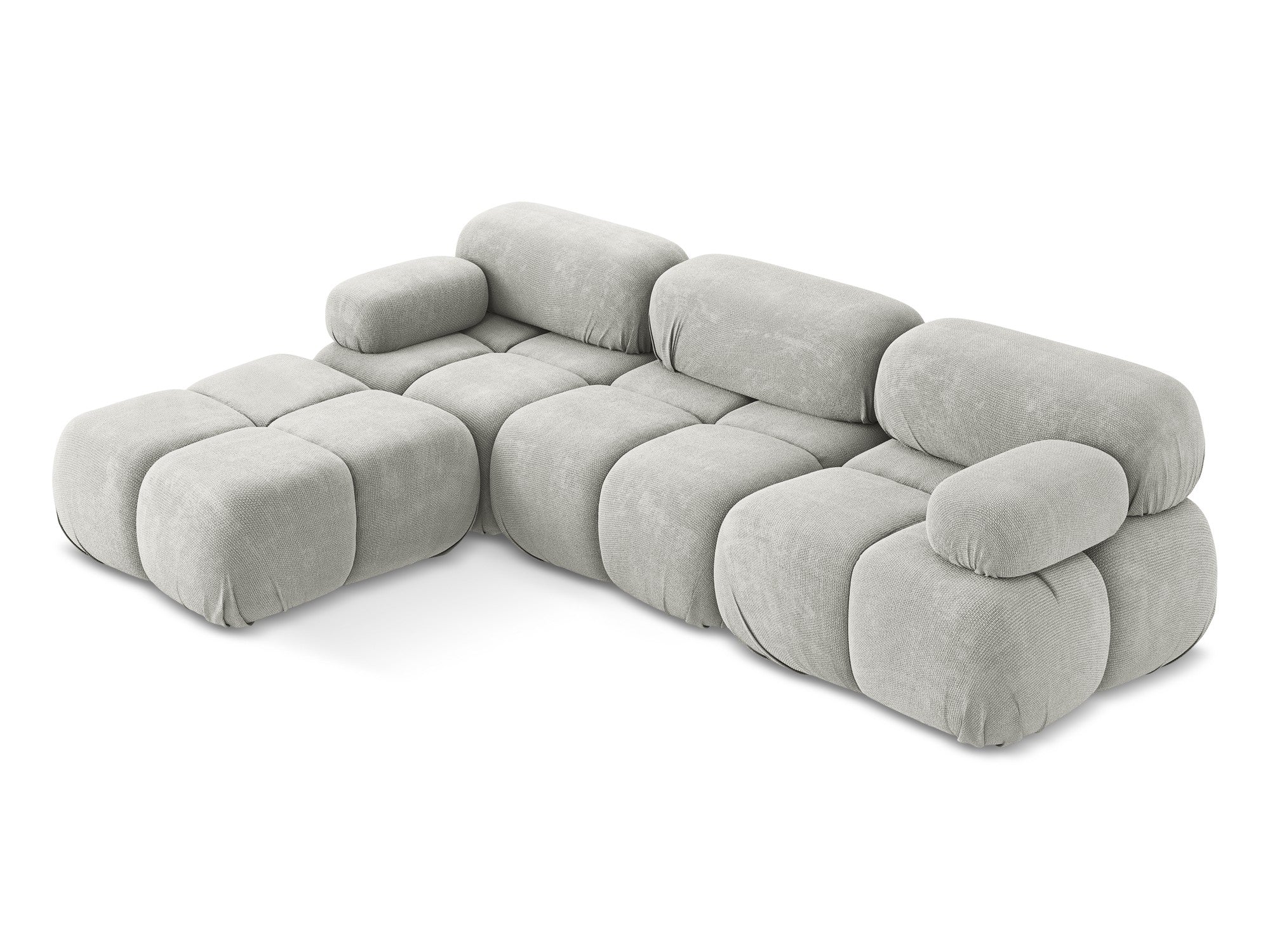 Universal modular corner sofa LOKUA light gray chenille