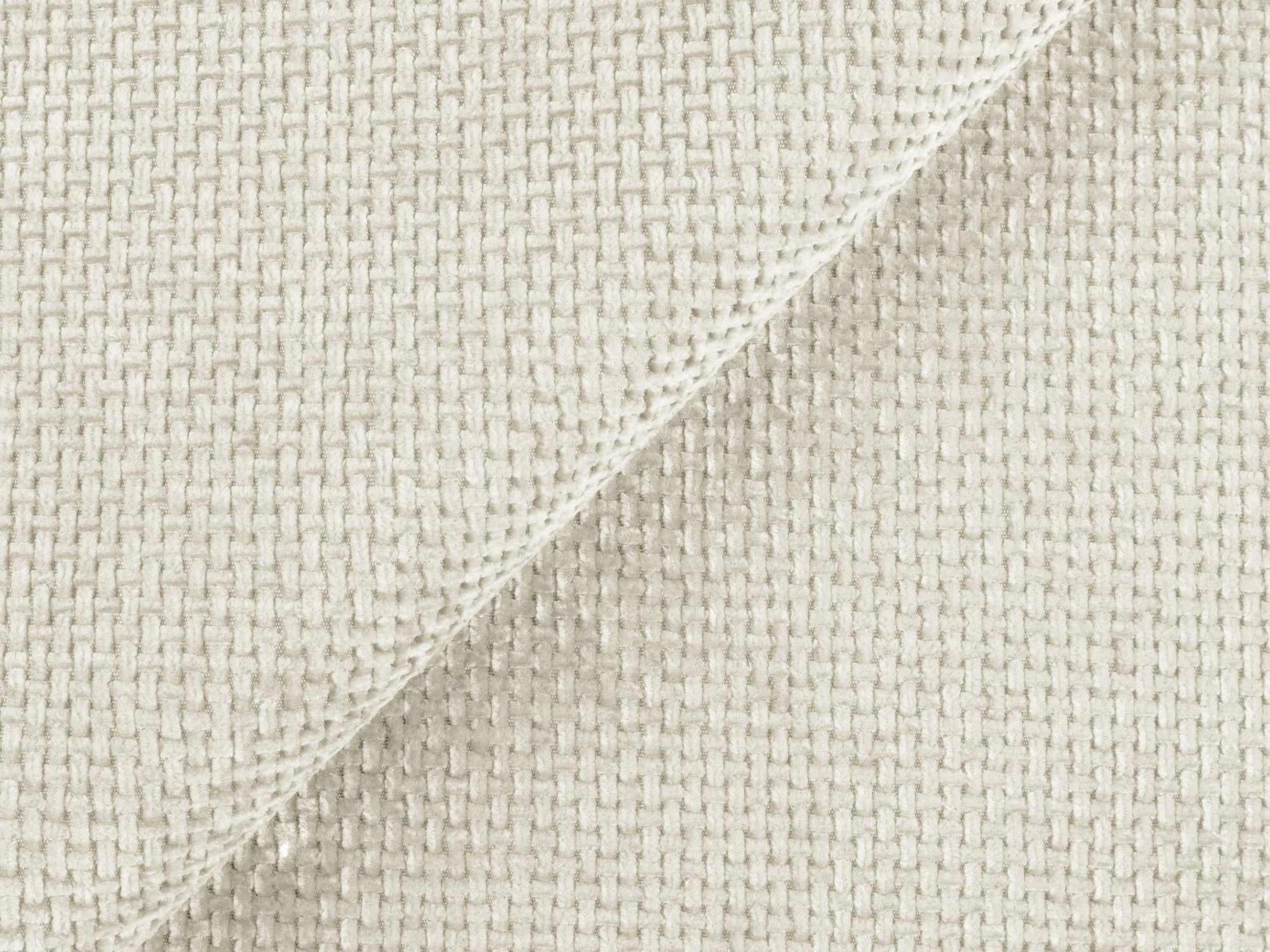 Pouf / module LOKUA white chenille
