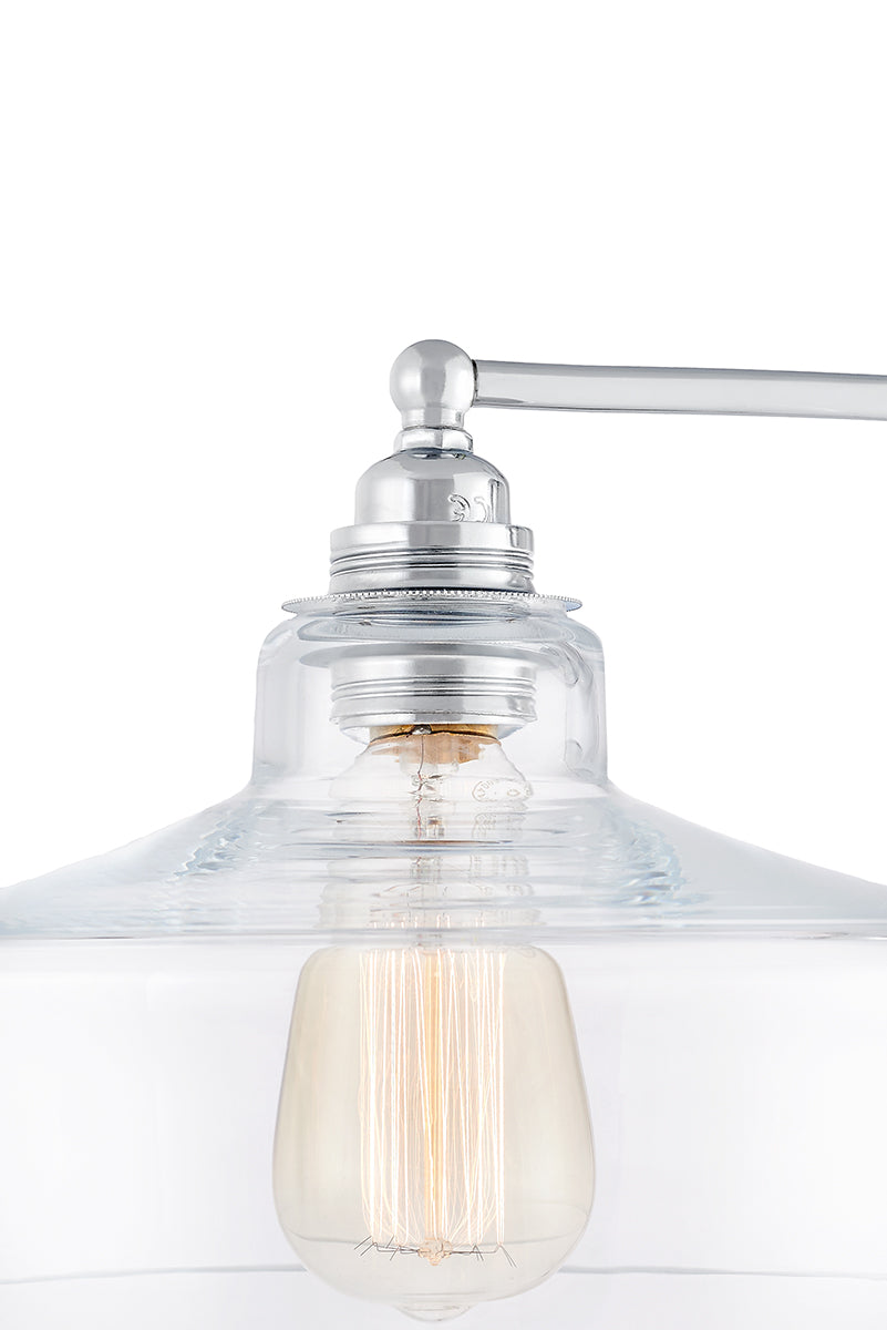 Wandleuchte LONGIS III transparent mit glänzendem Chrom