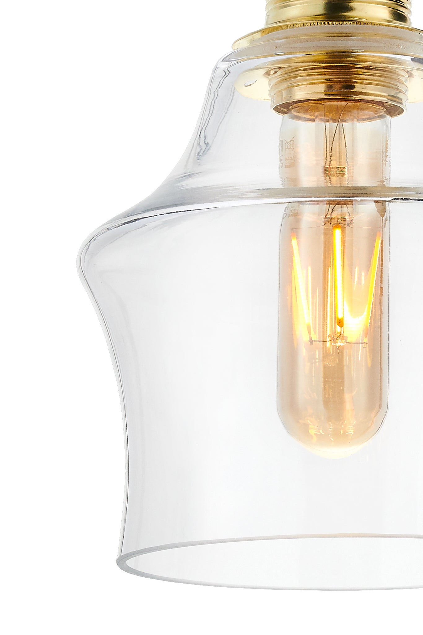 Wandleuchte LONGIS II transparent mit Schwarz und Gold