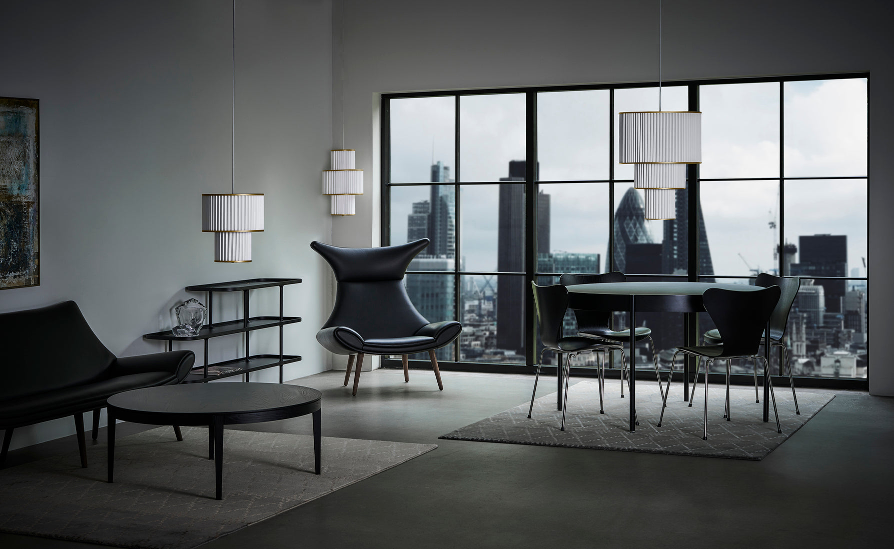 Hanging Lamp MODEL 112 PLIVELLO white with gold