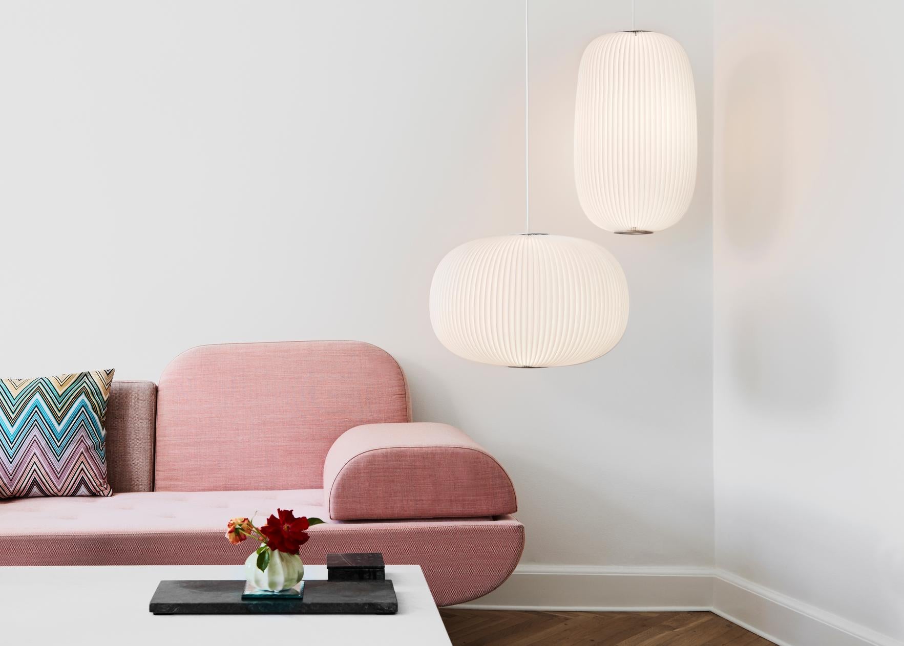 Hanging Lamp MODEL 133 LAMELLA 2 white with gold finish